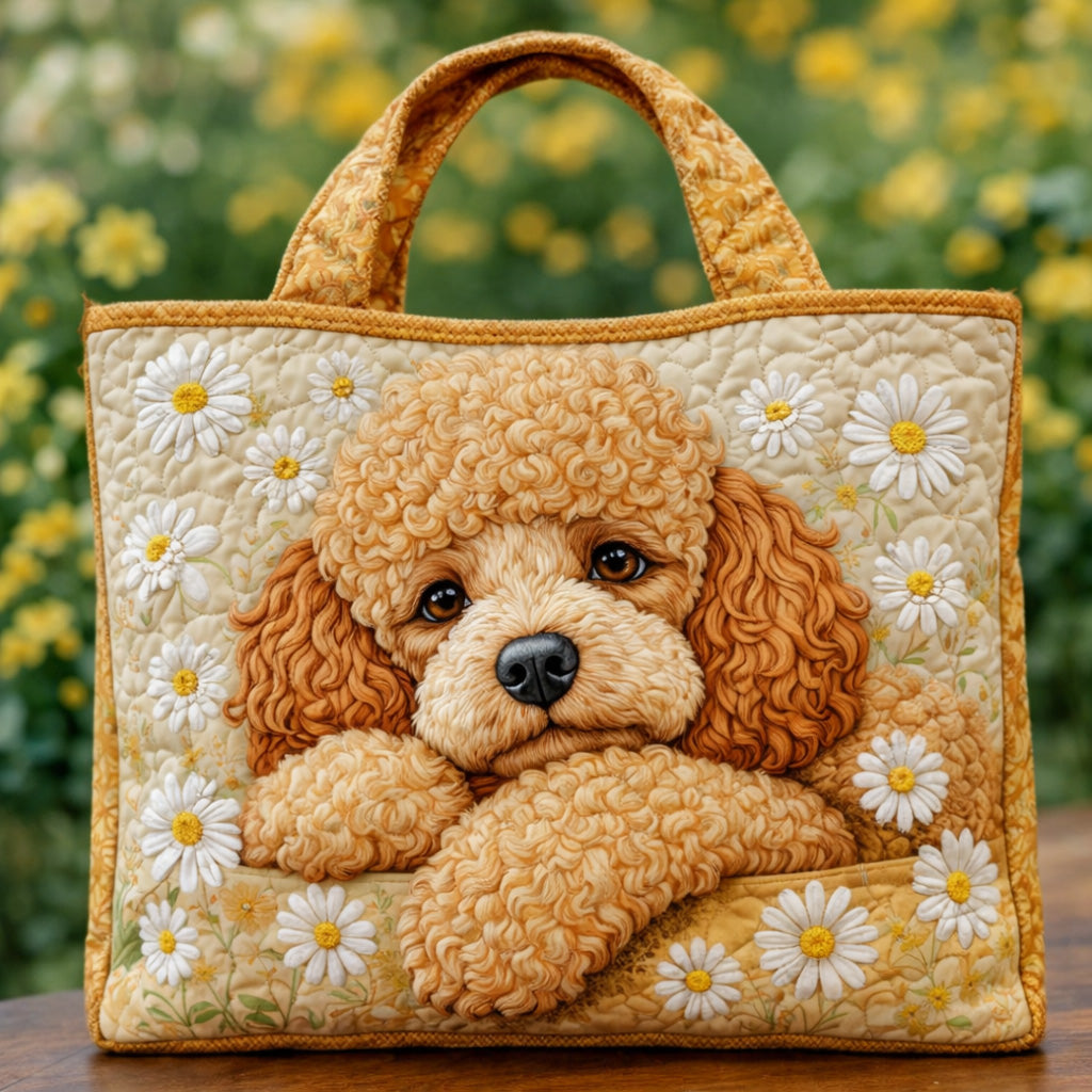 Daisy Poodle Dream Quilted Tote Bag GFTOHD13705