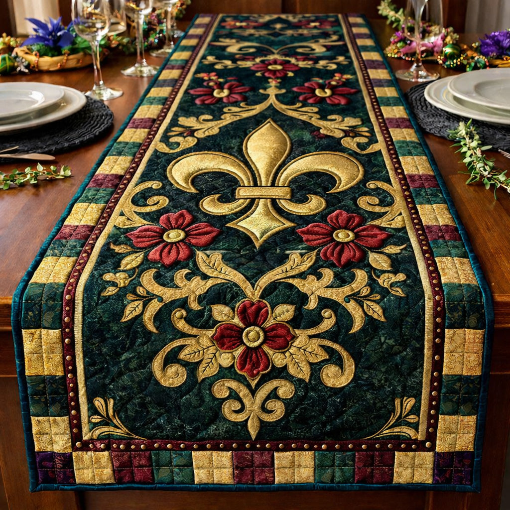 Vintage Fleur Royale Quilted Table Runner GFTOHD13736