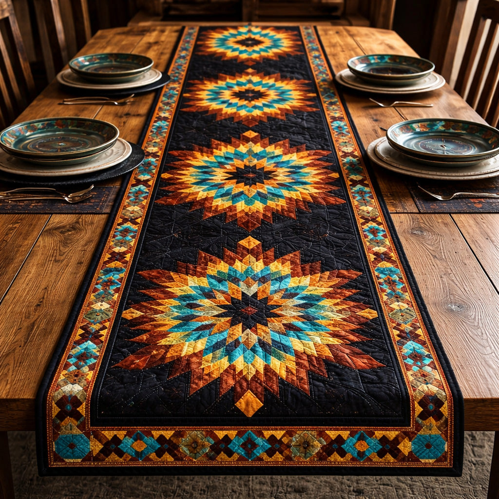 Desert Sunburst Trail Quilted Table Runner GFTOHD13832