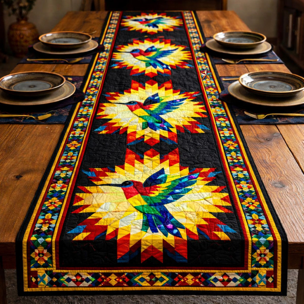 Rainbow Thunderbird Flight Quilted Table Runner GFTOHD13833