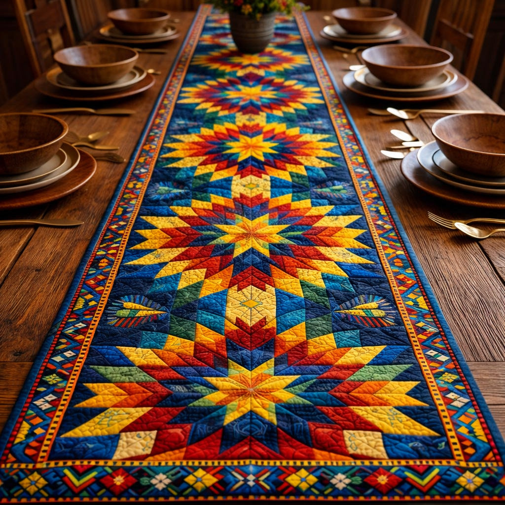 Sunfire Ancestral Path Quilted Table Runner GFTOHD13837