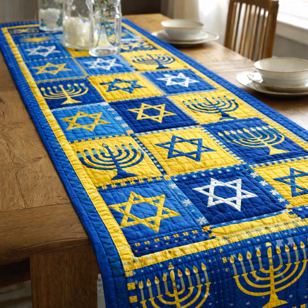 Blue Star Celebration Quilted Table Runner GFTOHD13857
