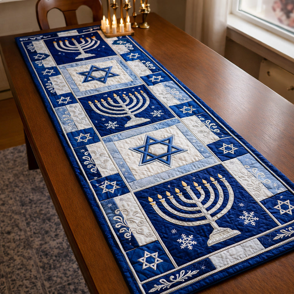 Festival Light Patchwork Quilted Table Runner GFTOHD13861