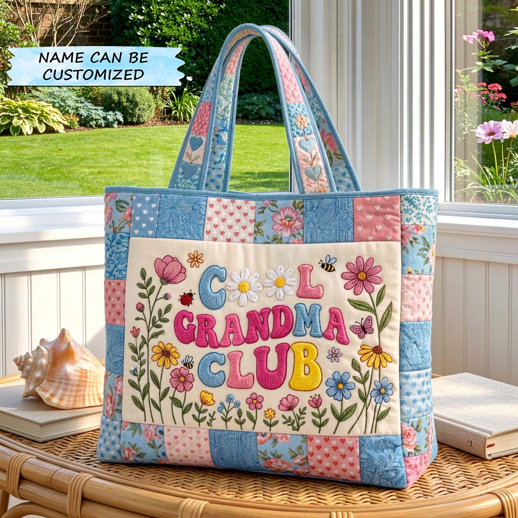 Sweet Club Vibes Quilted Tote Bag GFTOHD14394