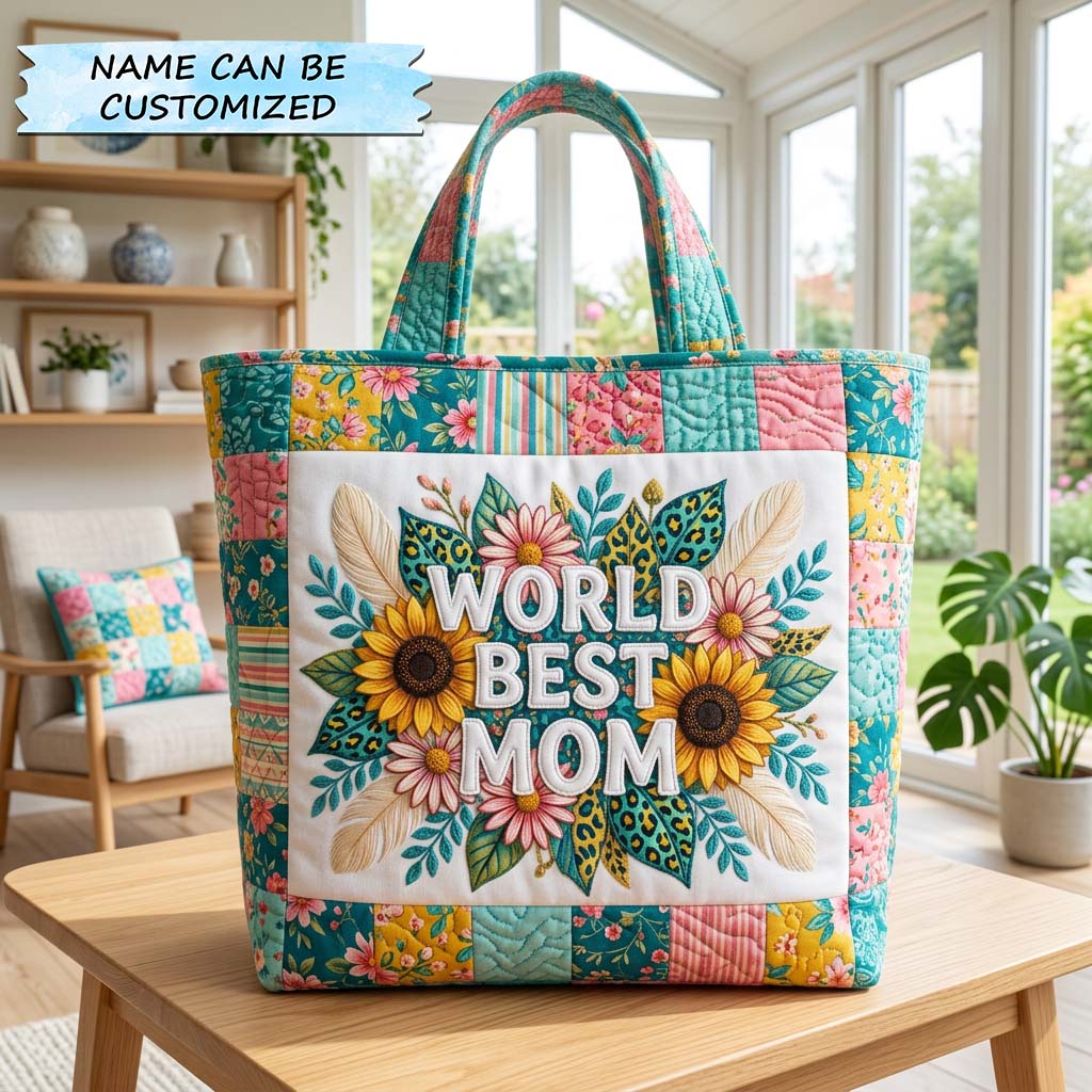 Golden Love Glow Quilted Tote Bag GFTOHD14402
