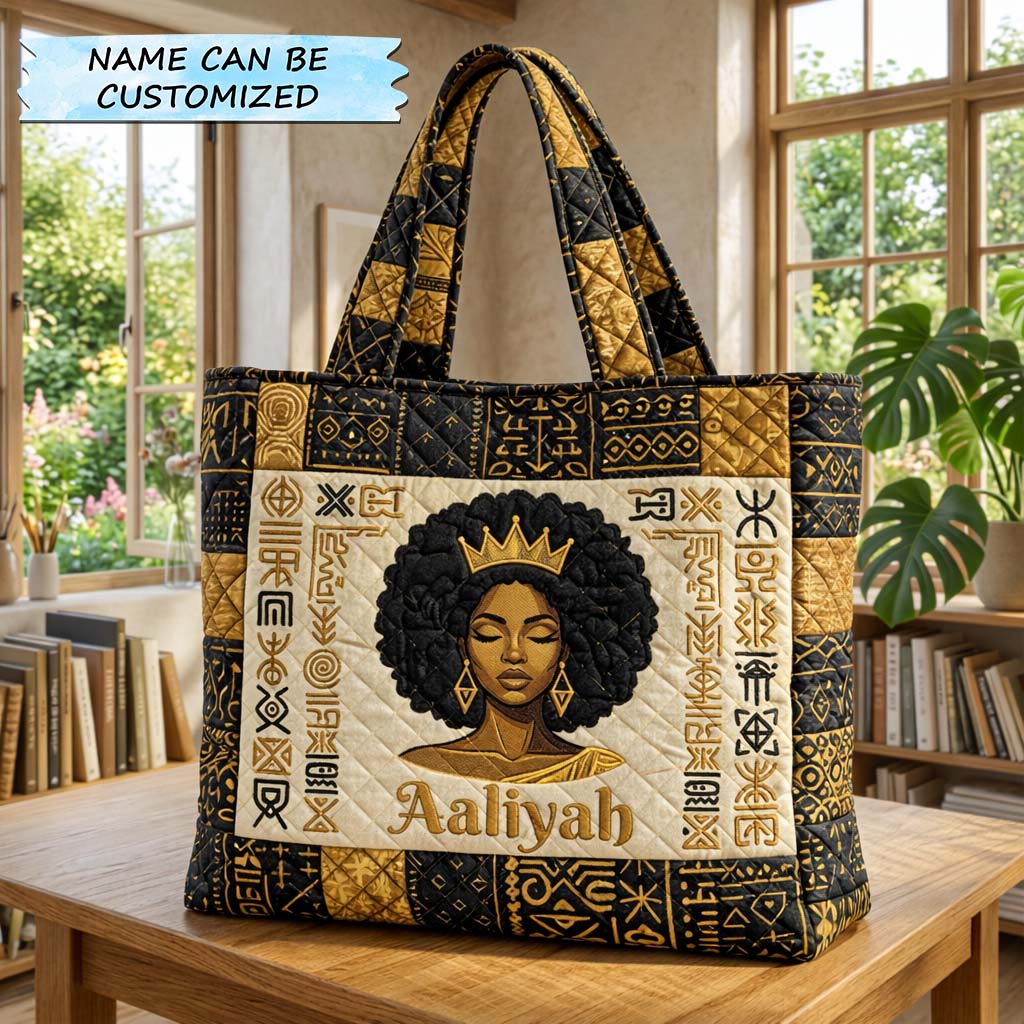 Golden Crown Muse Quilted Tote Bag QTCUZ GFTOHD14526