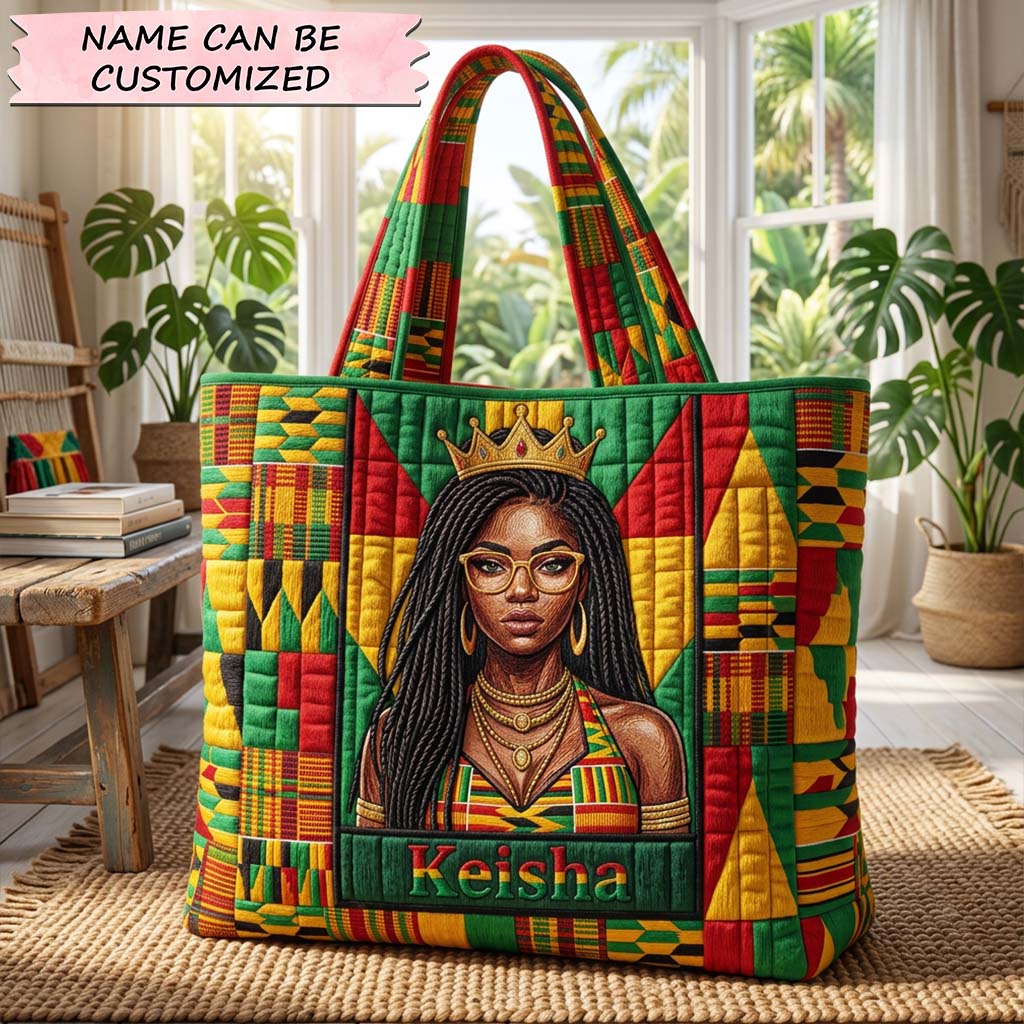 Kente Spirit Queen Quilted Tote Bag QTCUZ GFTOHD14531