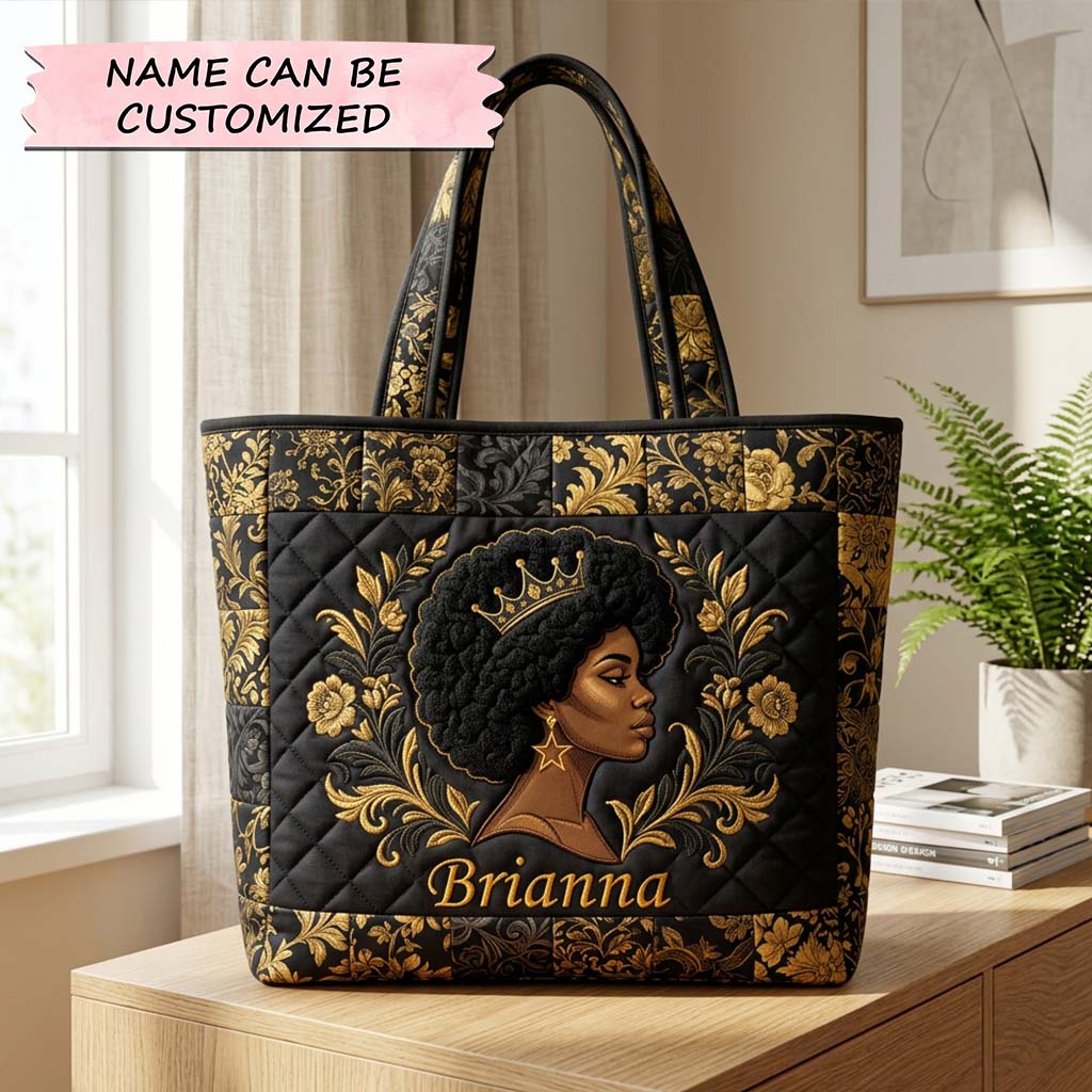Midnight Gold Queen Quilted Tote Bag QTCUZ GFTOHD14537