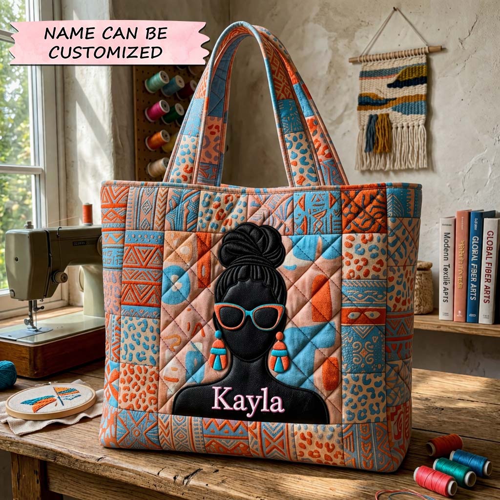 Royal Pattern Queen Quilted Tote Bag QTCUZ GFTOHD14542