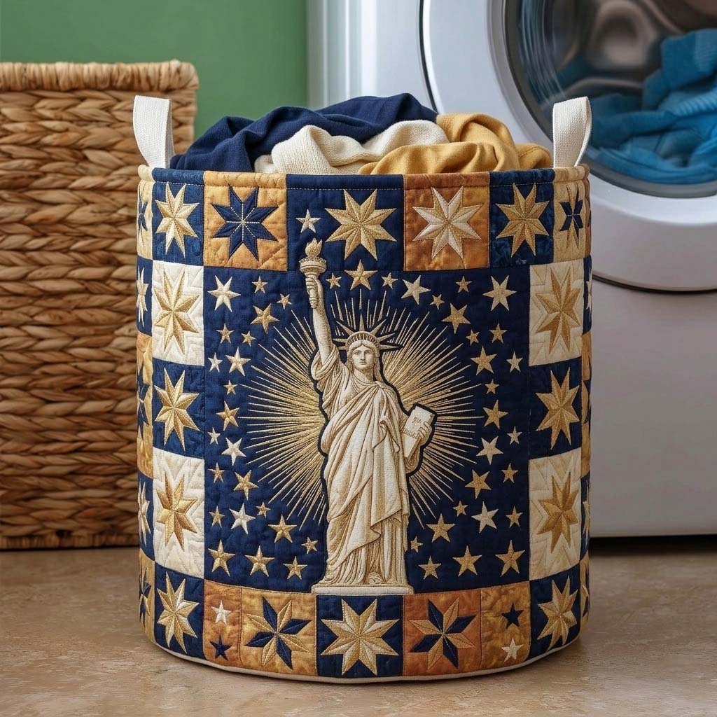 Liberty Star Glory Quilted Laundry Basket GFTOHD14608