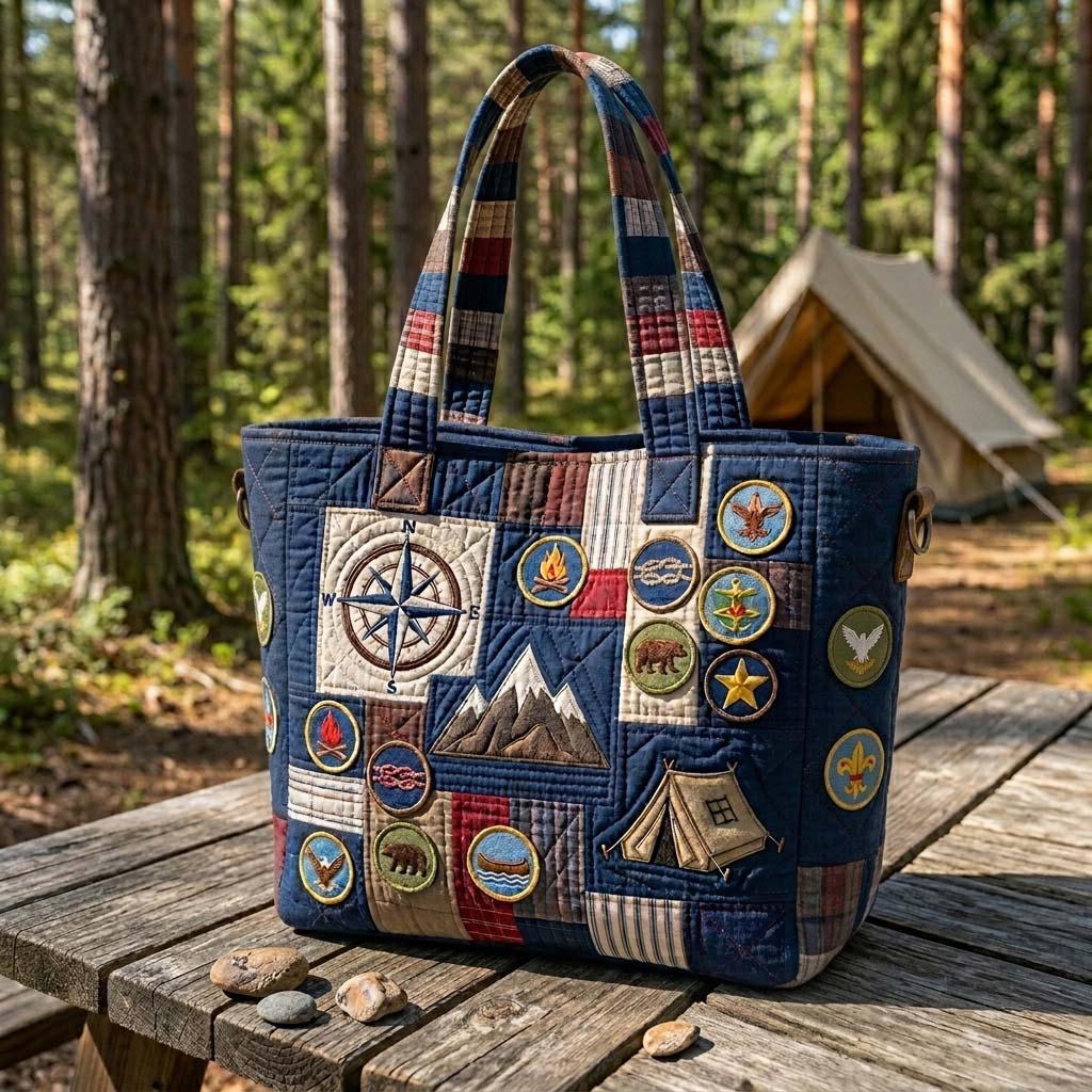 Mountain Trail Quilted Tote Bag GFTOHD14650
