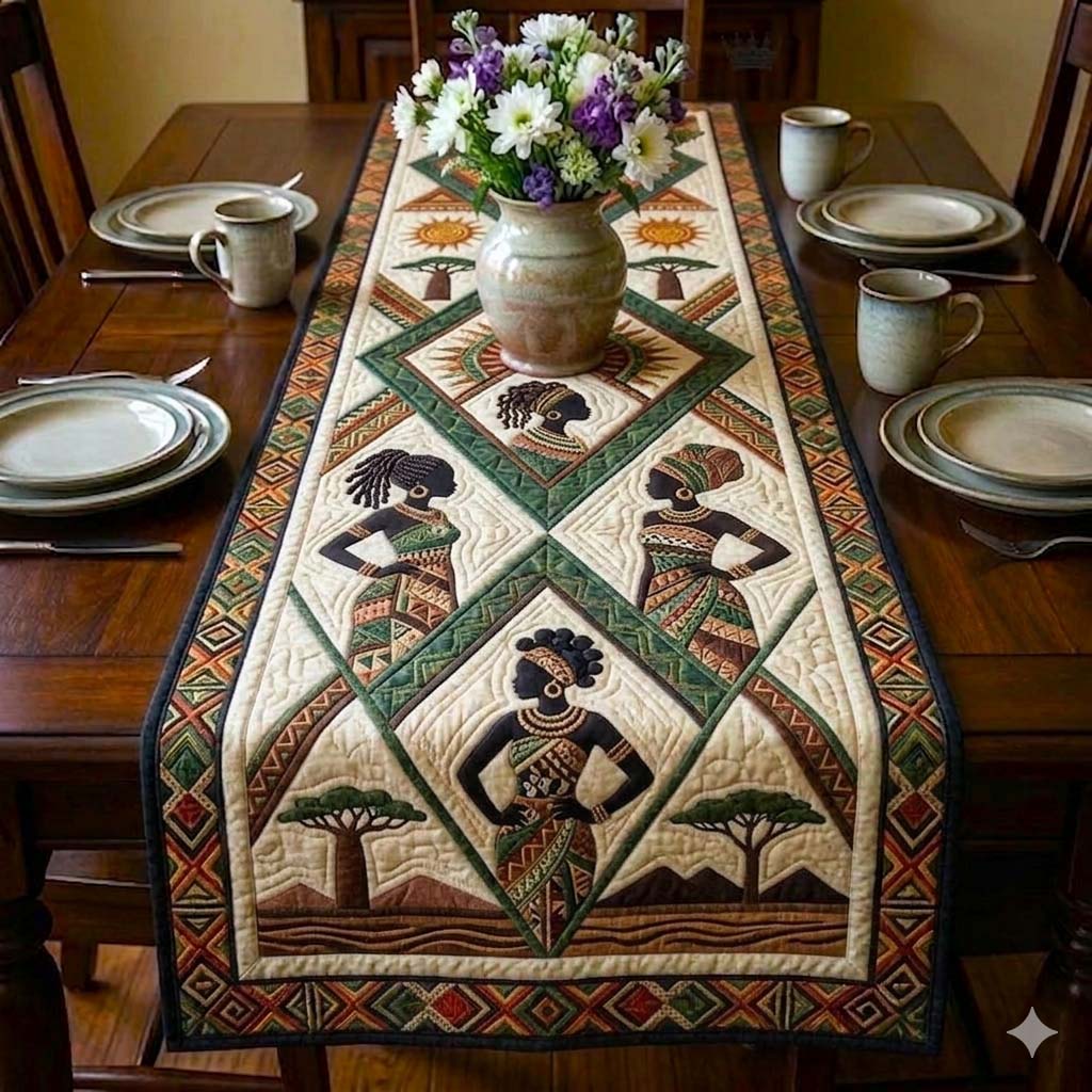 Tribal Elegance Quilted Table Runner GFTOHD14670