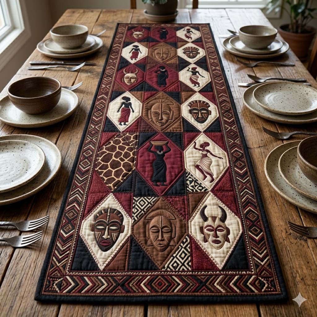 Mask Legacy Quilted Table Runner GFTOHD14671