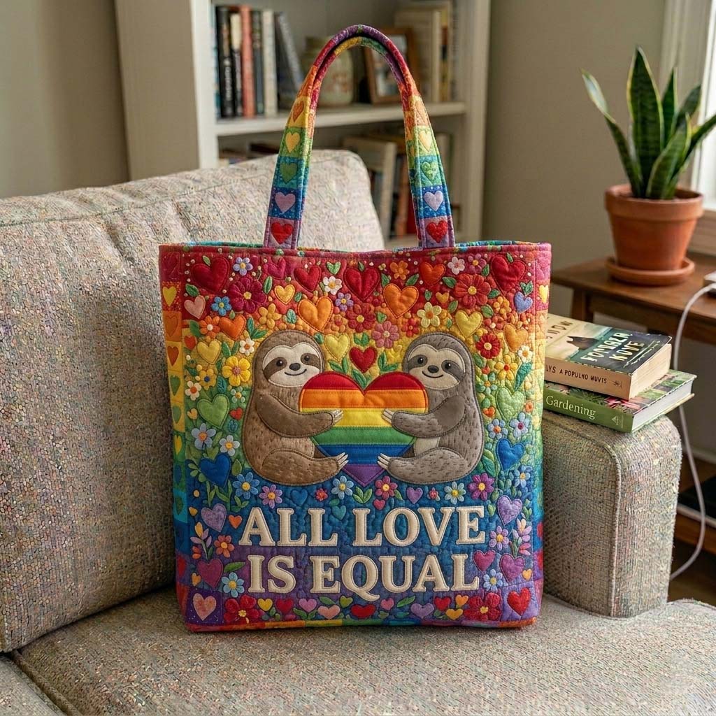 Sloth Love Quilted Tote Bag GFTOHD14927