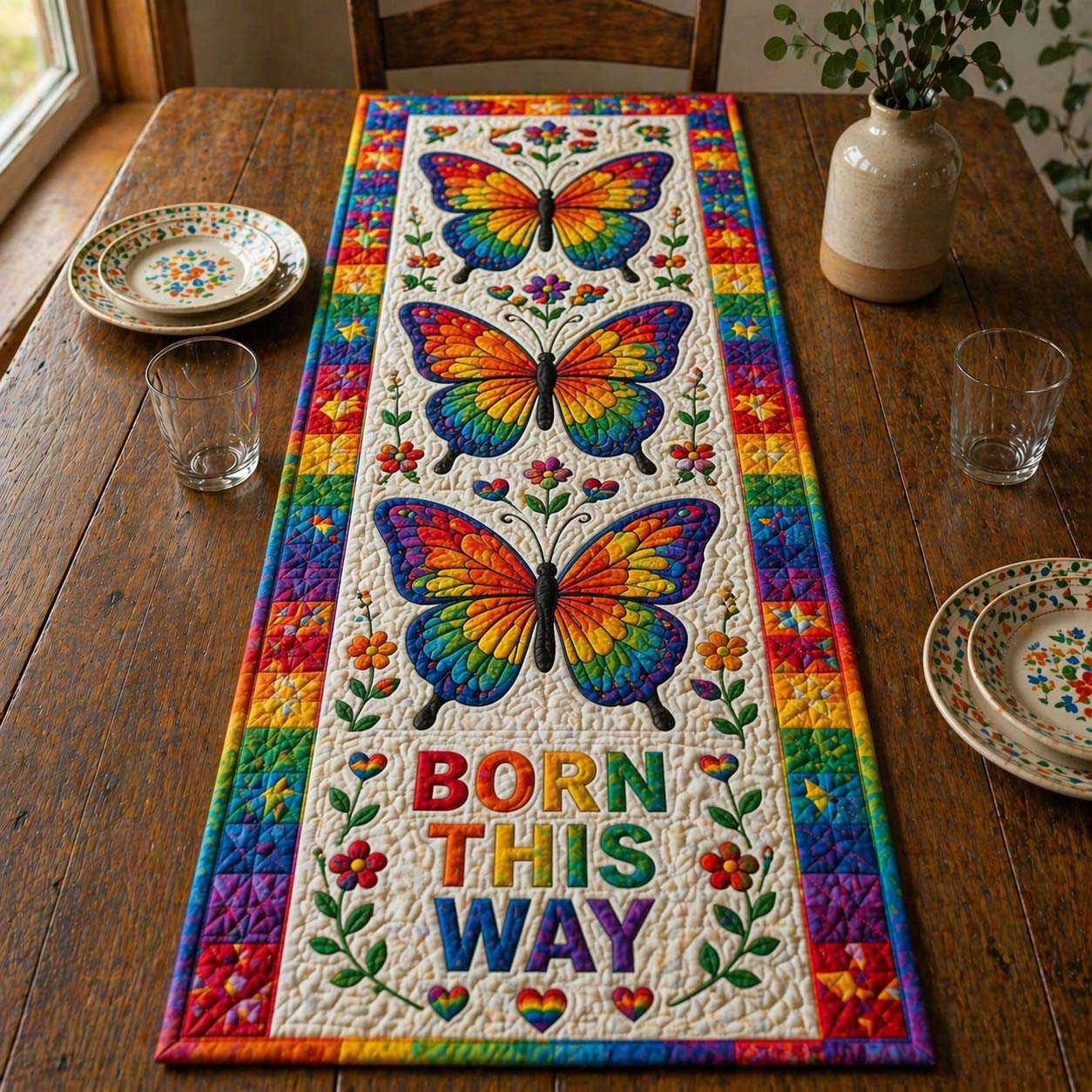 Equality Roots Quilted Table Runner GFTOHD14957