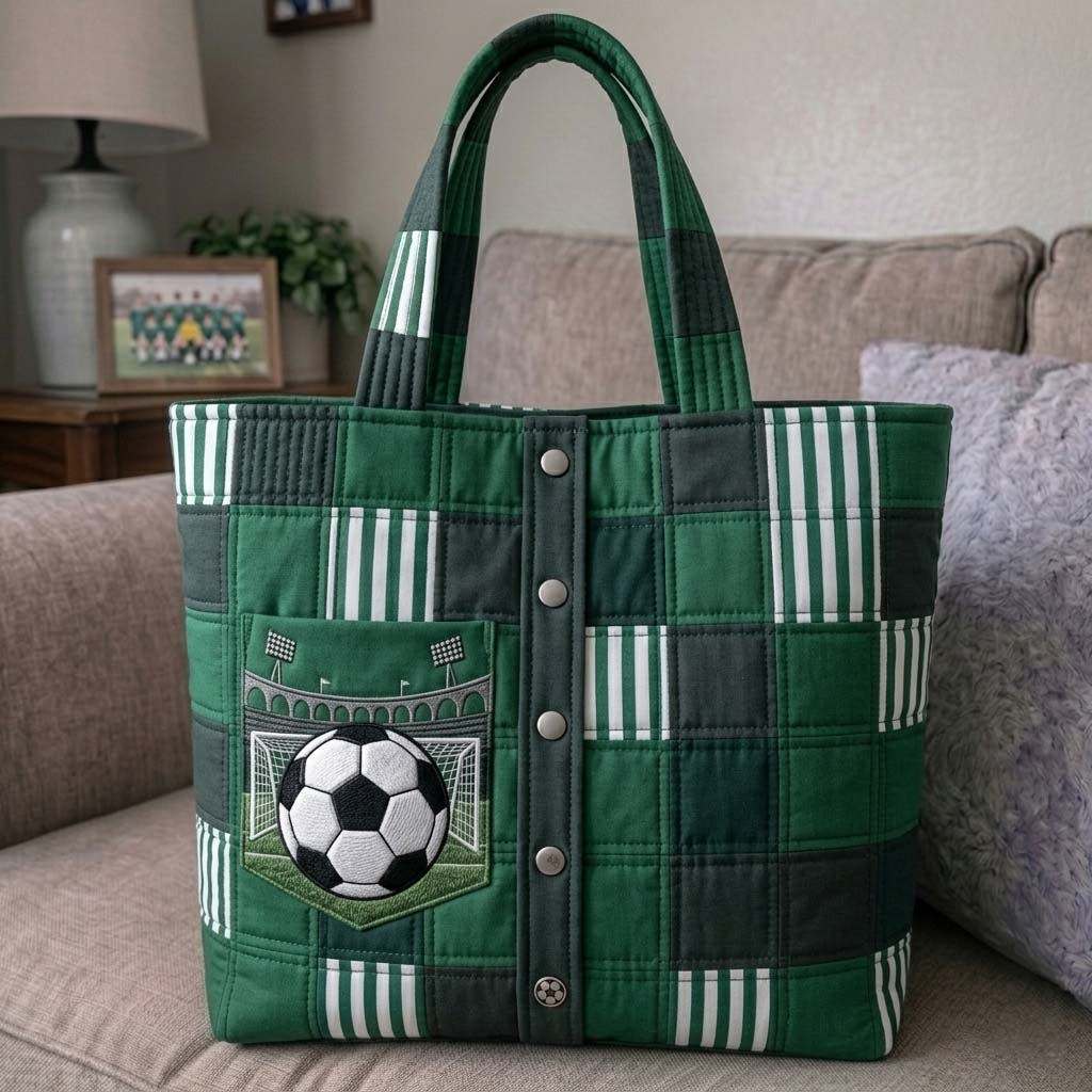Soccer Patch Shirt Quilted Tote Bag GFTOHD15033
