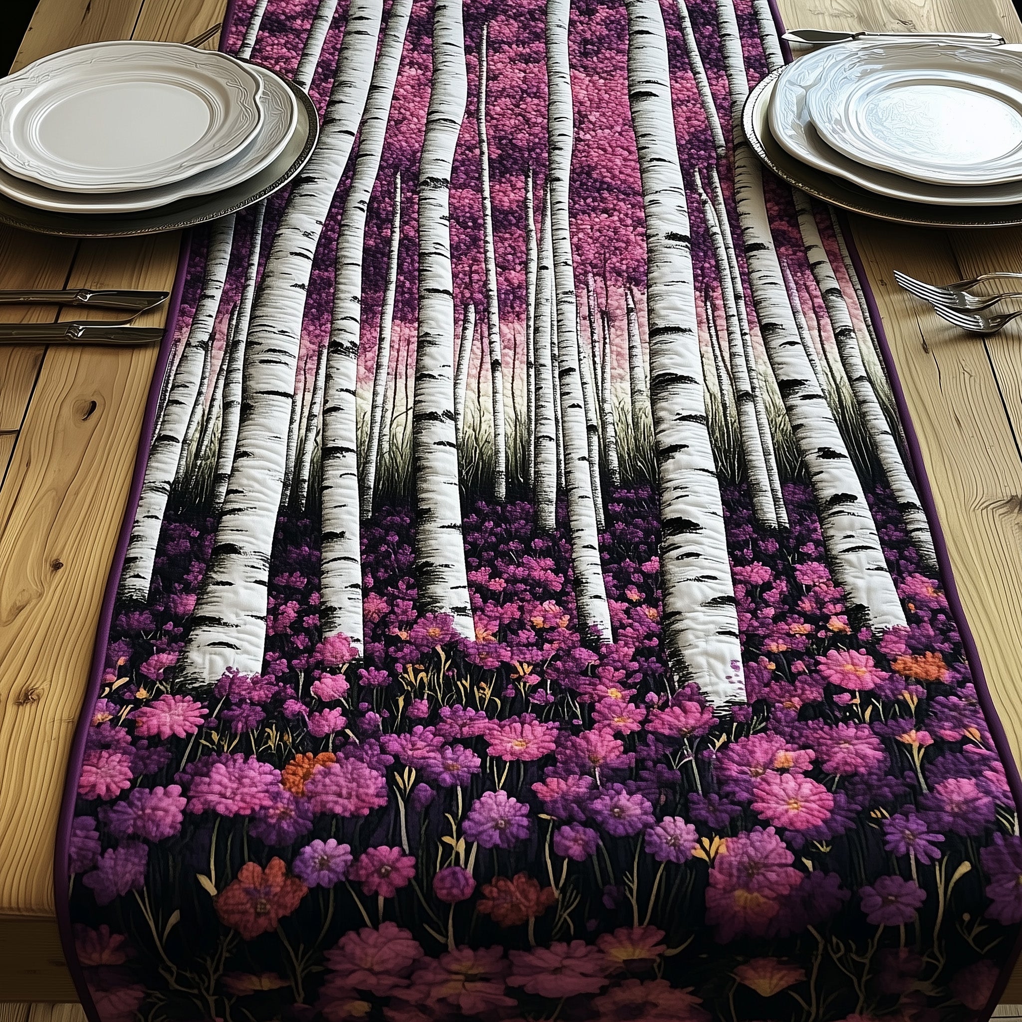 Birch Forest Quilted Table Runner GFTOHD7086