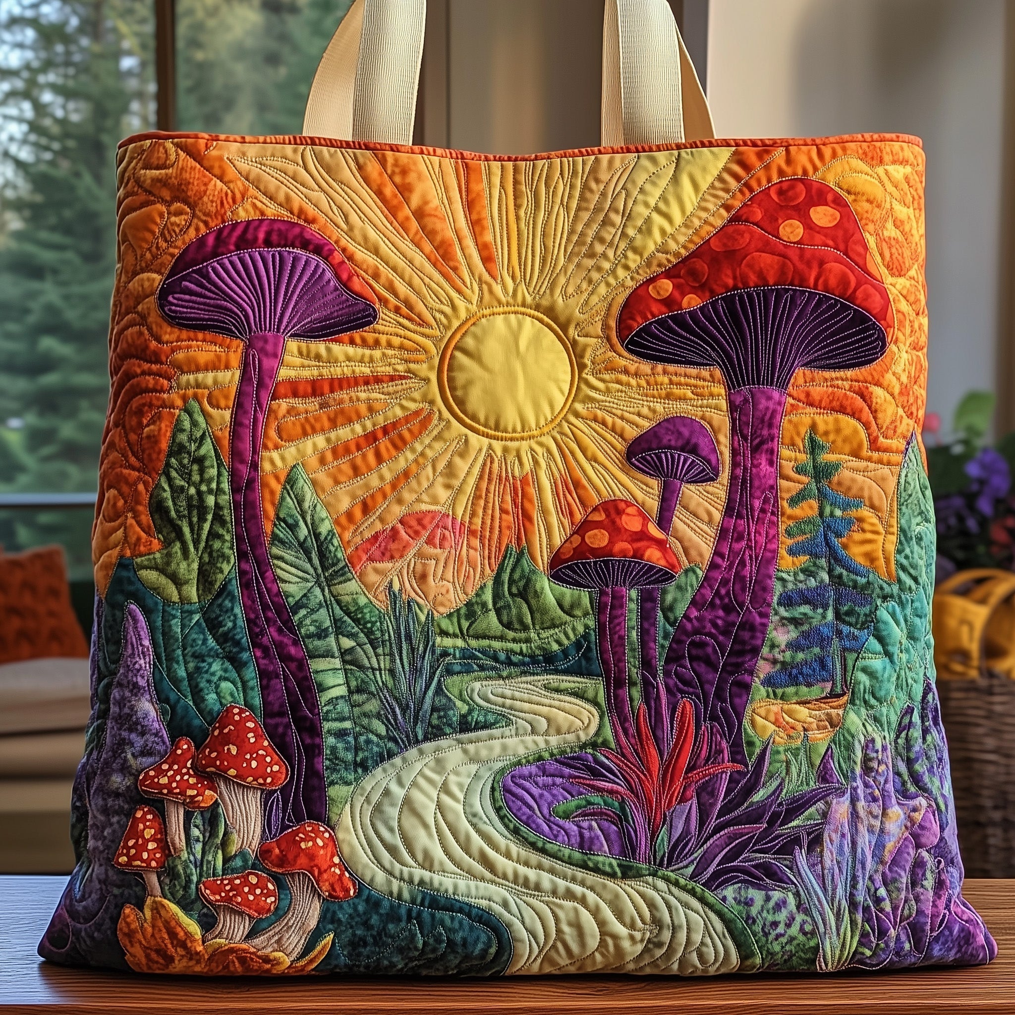 Mushroom Magic Quilted Tote Bag GFTOHD8052