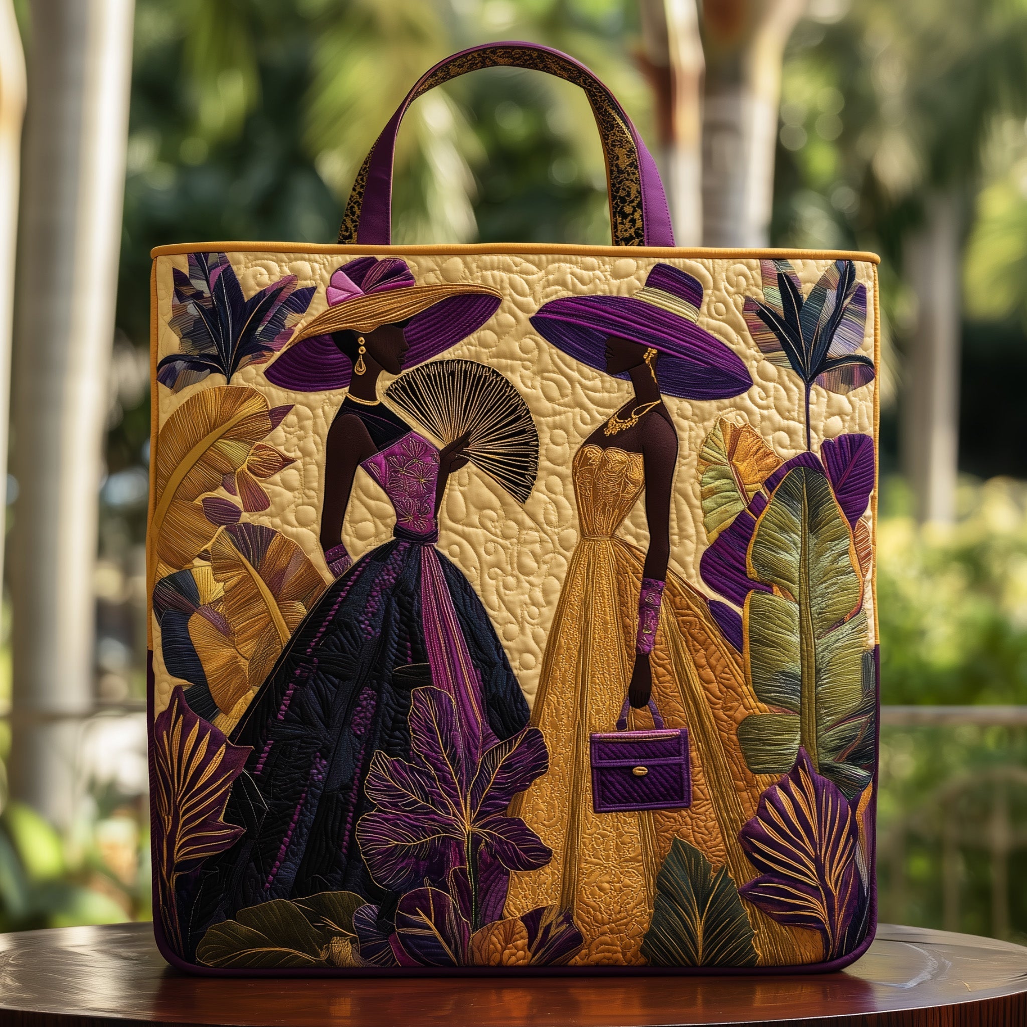 Golden Queens Quilted Tote Bag GFTOHD8703