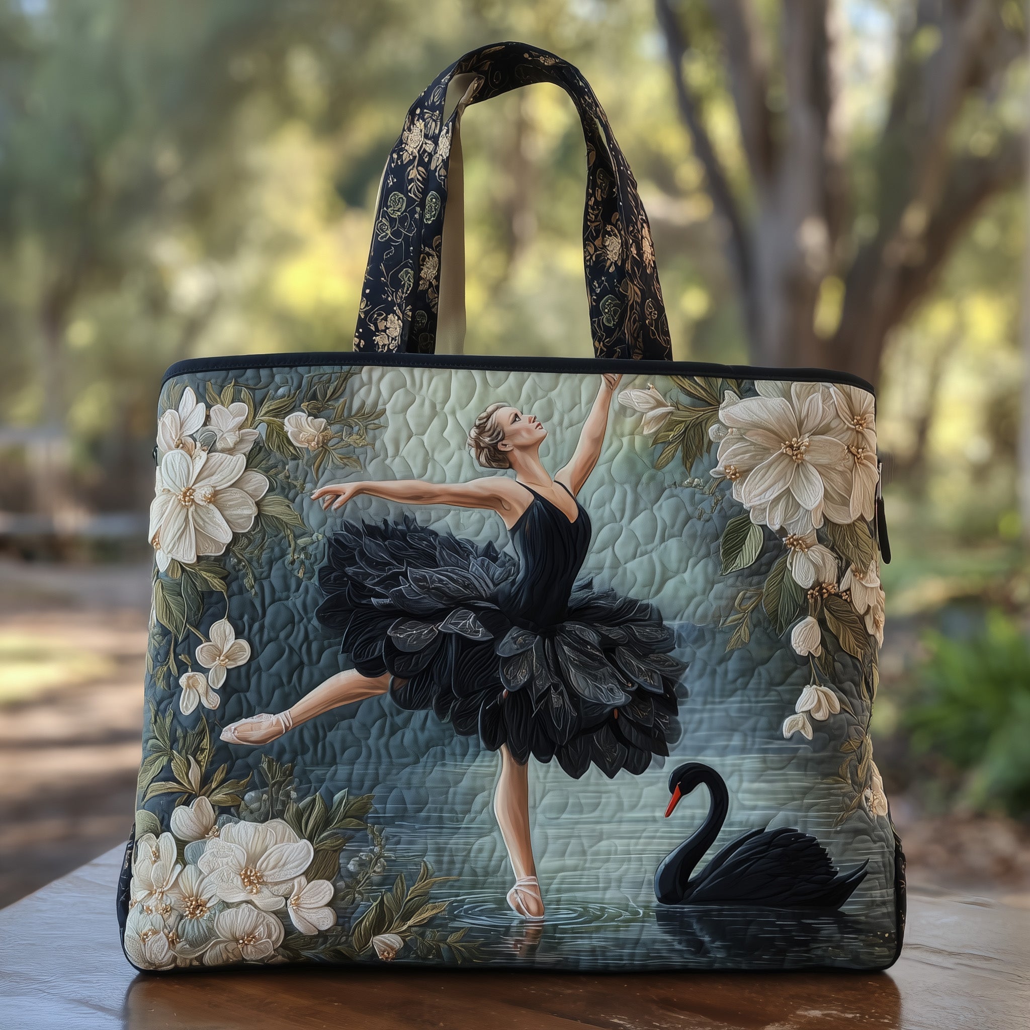 Elegant Ballerina Quilted Tote Bag GFTOHD8878