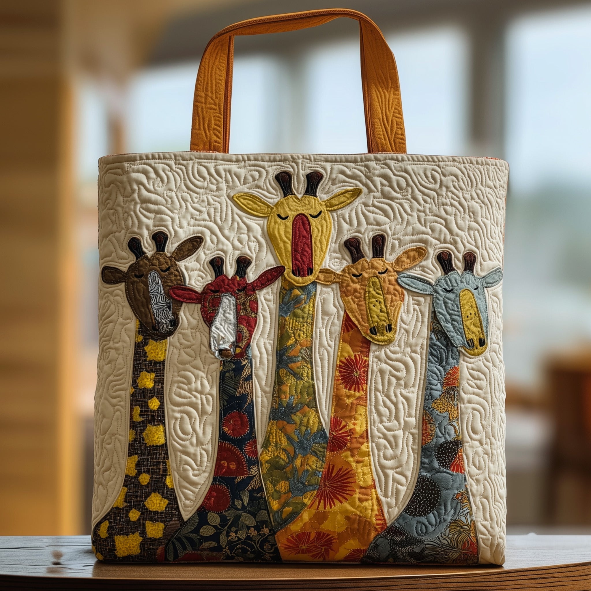 Funky Giraffe Quilted Tote Bag GFTOHD8942