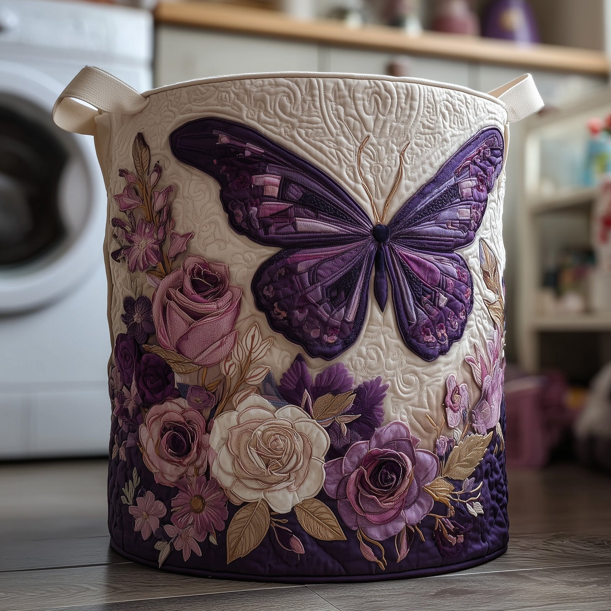 Butterfly Heaven QuiltedLaundry Basket GFTOHD9691