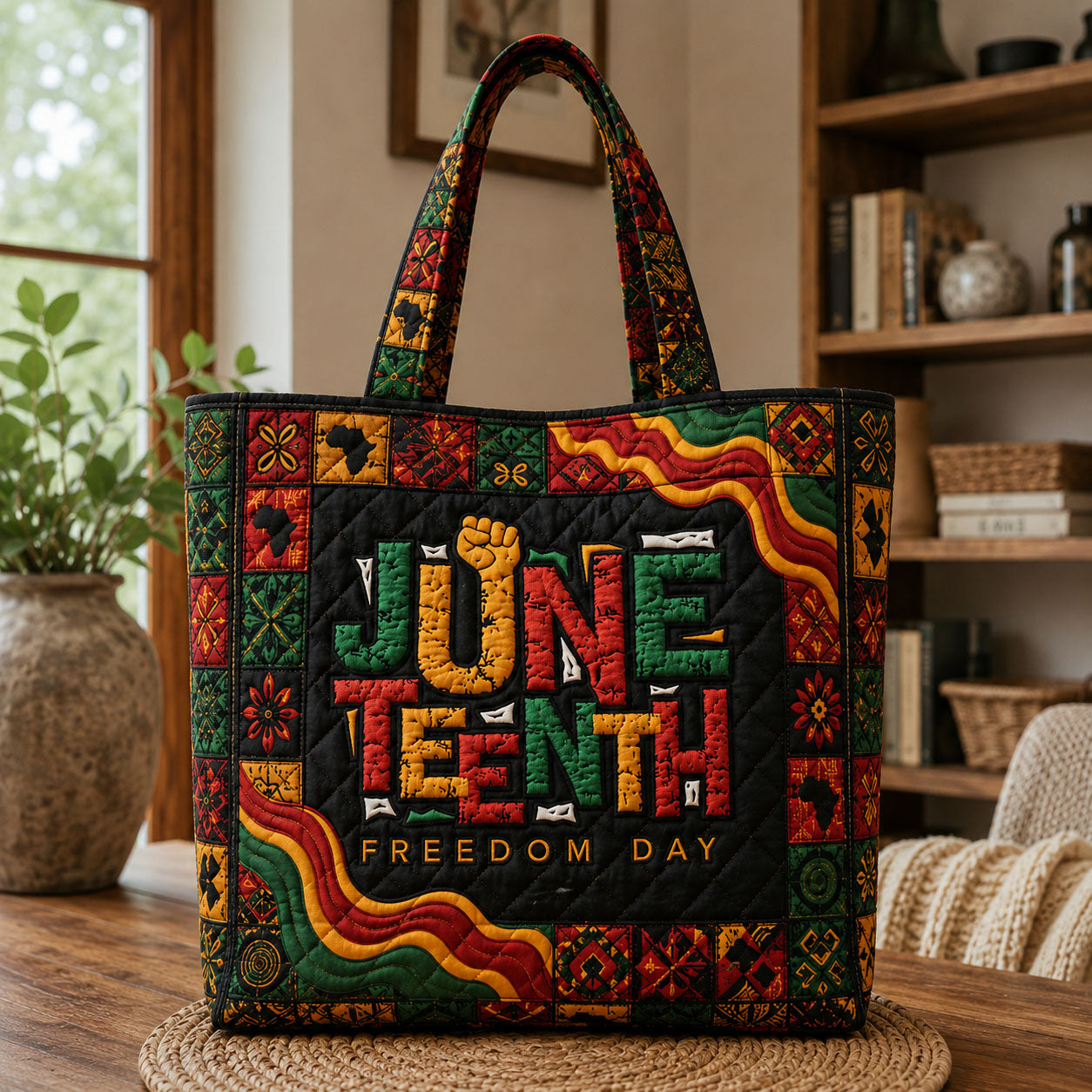 Freedom Day Juneteenth Quilted Tote Bag GFTOHNL236