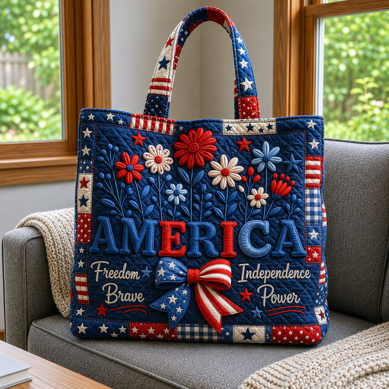 Liberty Ribbon Quilted Tote Bag GFTOHNL307