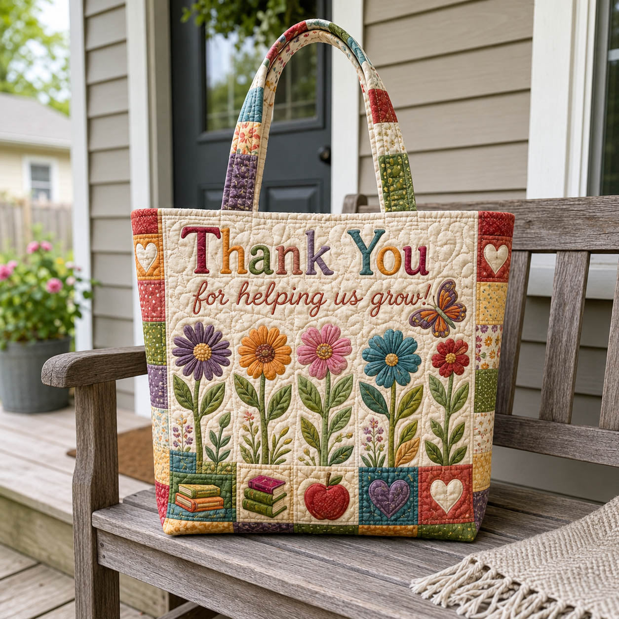 Teacher Quilted Tote Bag GFTOLAN1145