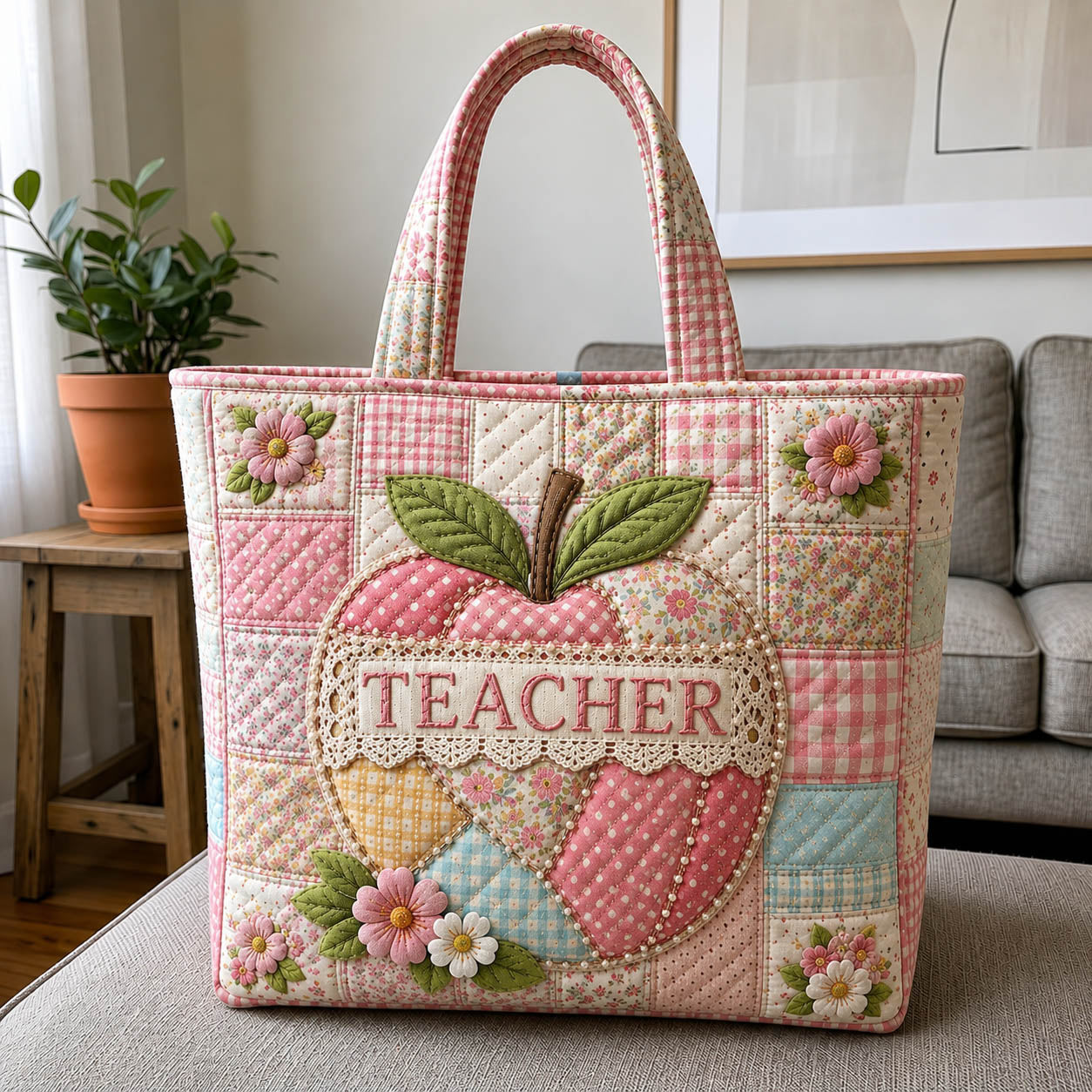 Teacher Quilted Tote Bag GFTOLAN1147