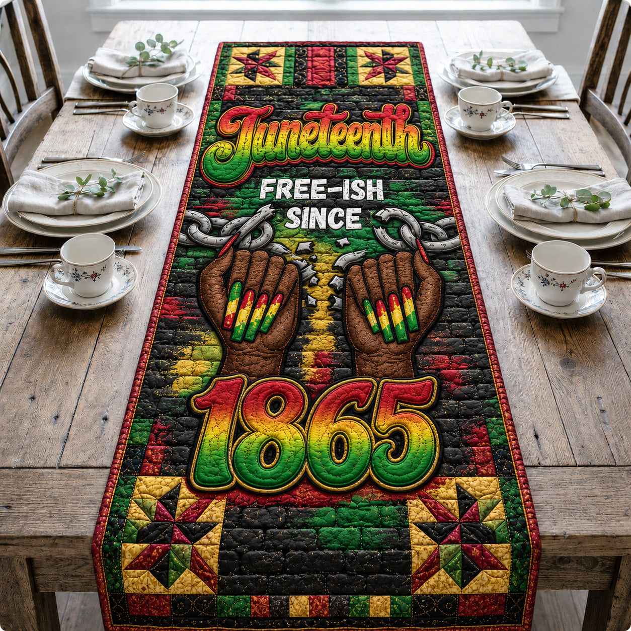 Breaking Chains Quilted Table Runner GFTOLAN153
