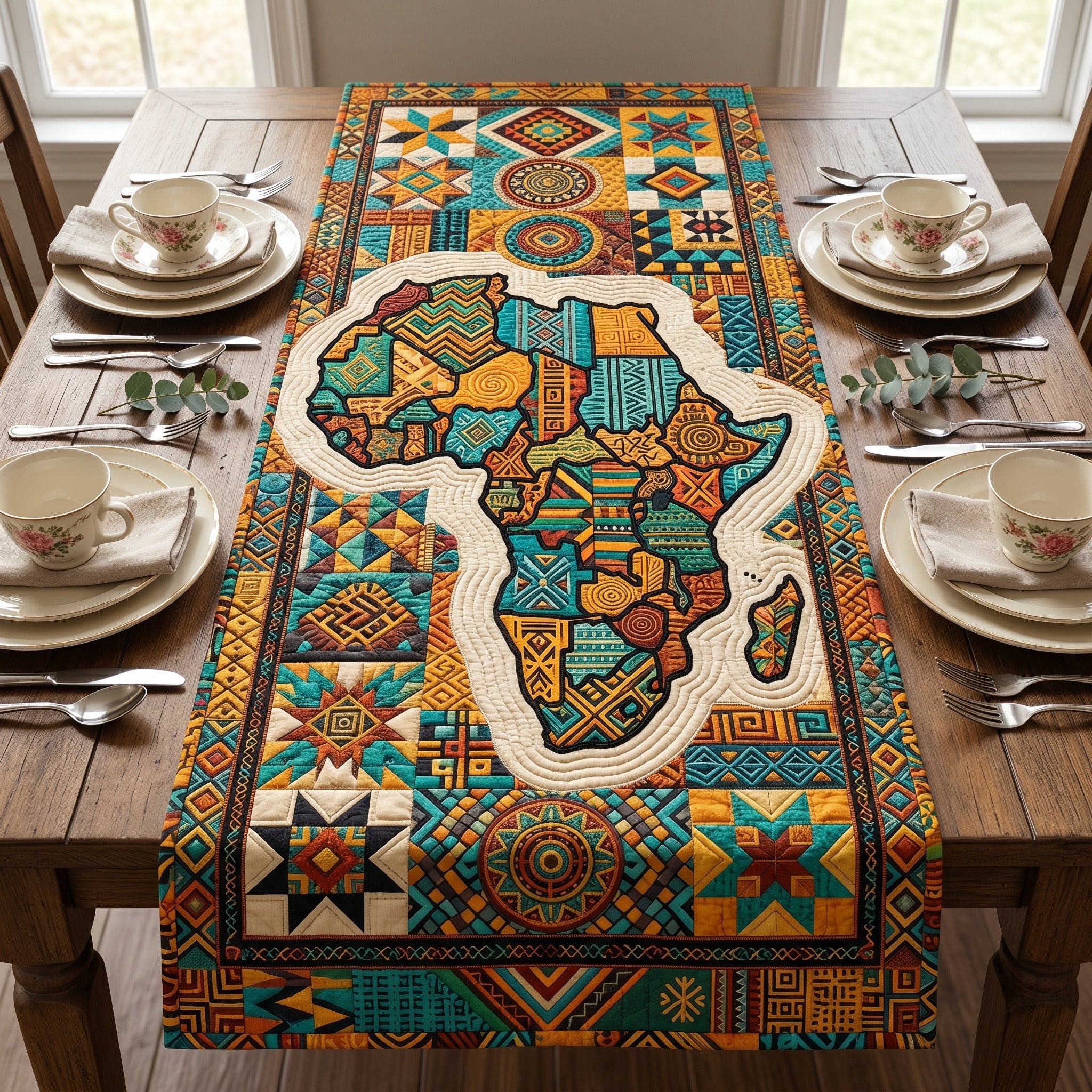 Mosaic Heritage Quilted Table Runner GFTOLAN157