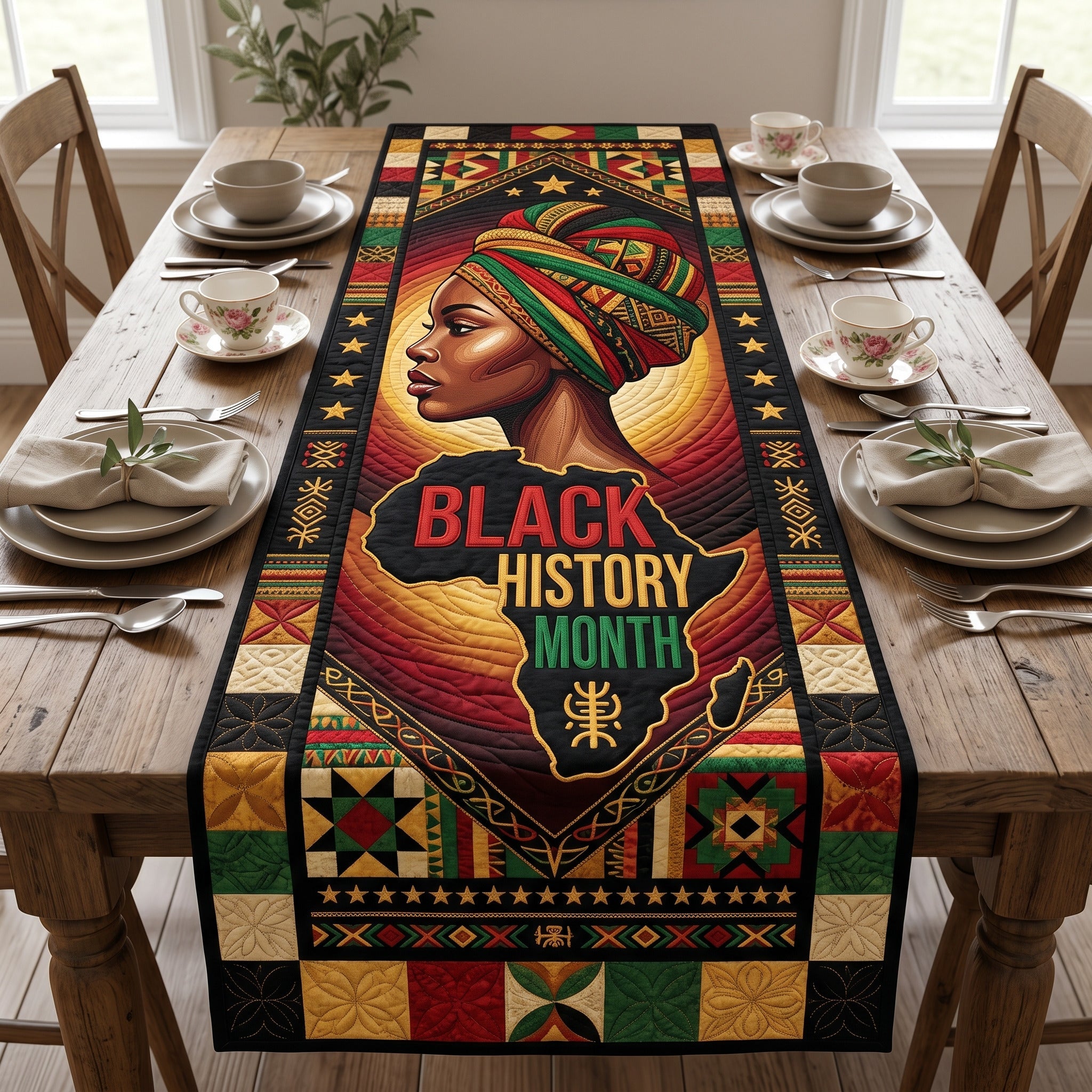 History Legacy Quilted Table Runner GFTOLAN160
