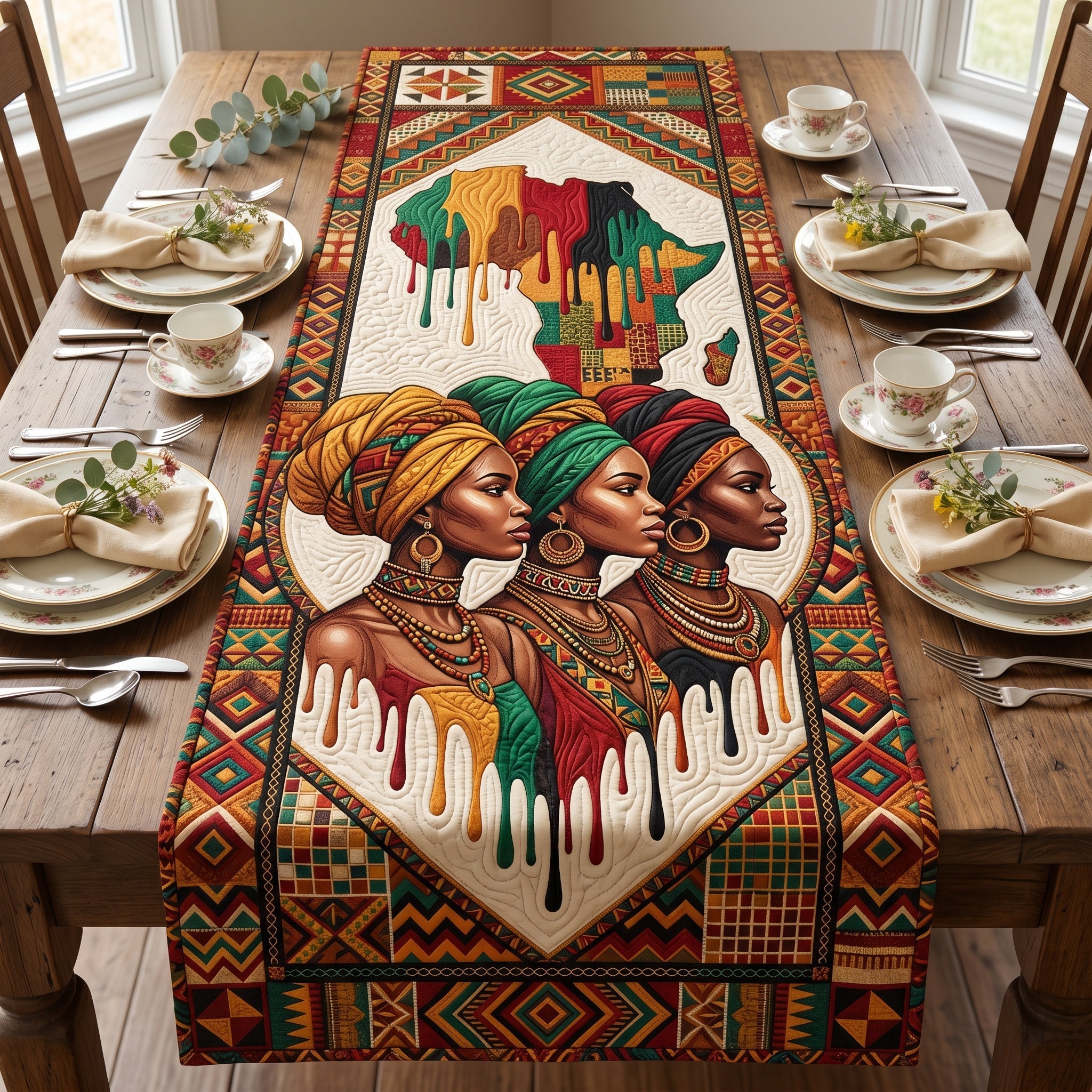 Heritage Queens Quilted Table Runner GFTOLAN162