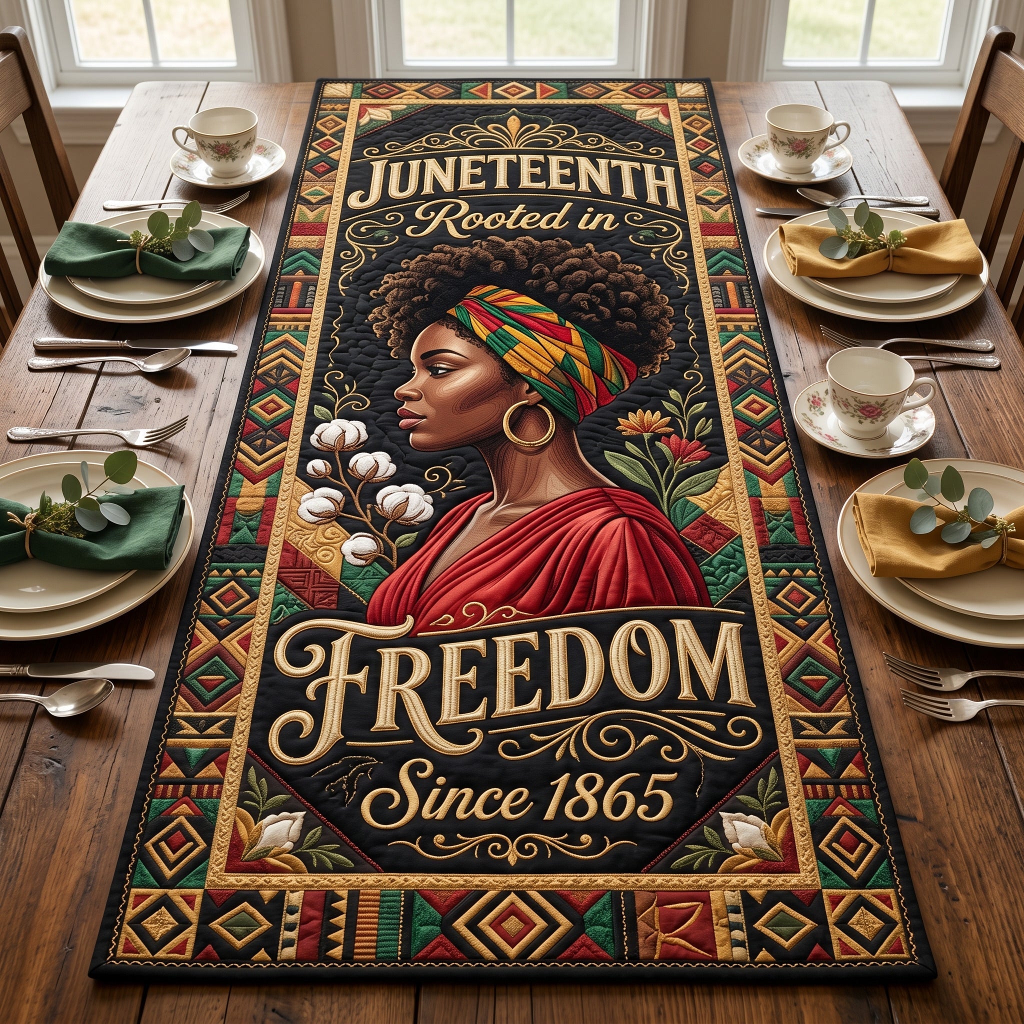 Rooted Freedom Quilted Table Runner GFTOLAN163