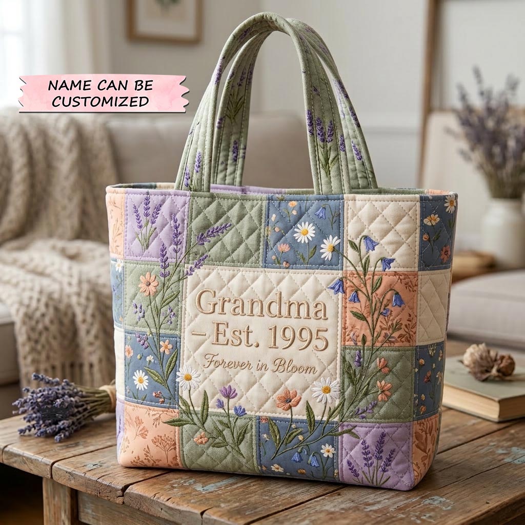 Floral Love Quilted Tote Bag QTCUZ GFTOMA10342