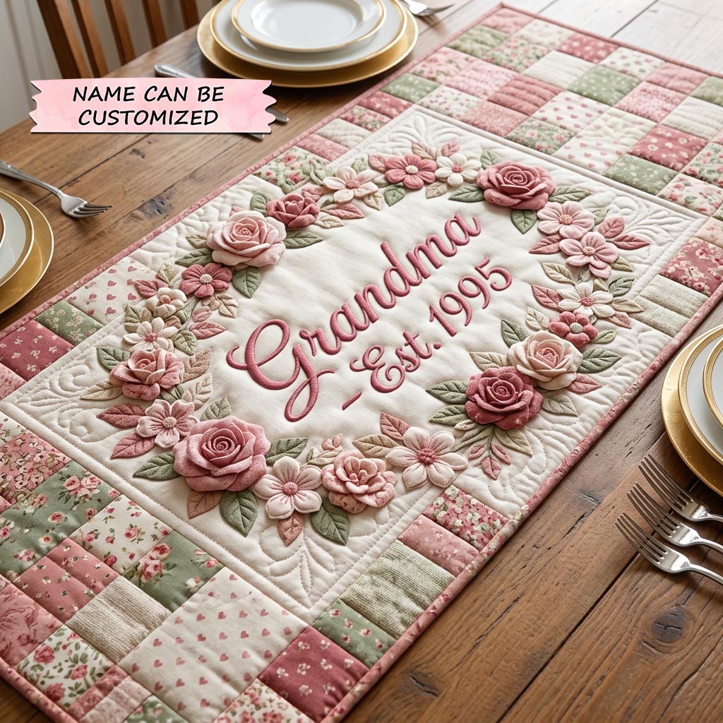 Floral Love Quilted Table Runner QTCUZ GFTOMA10374
