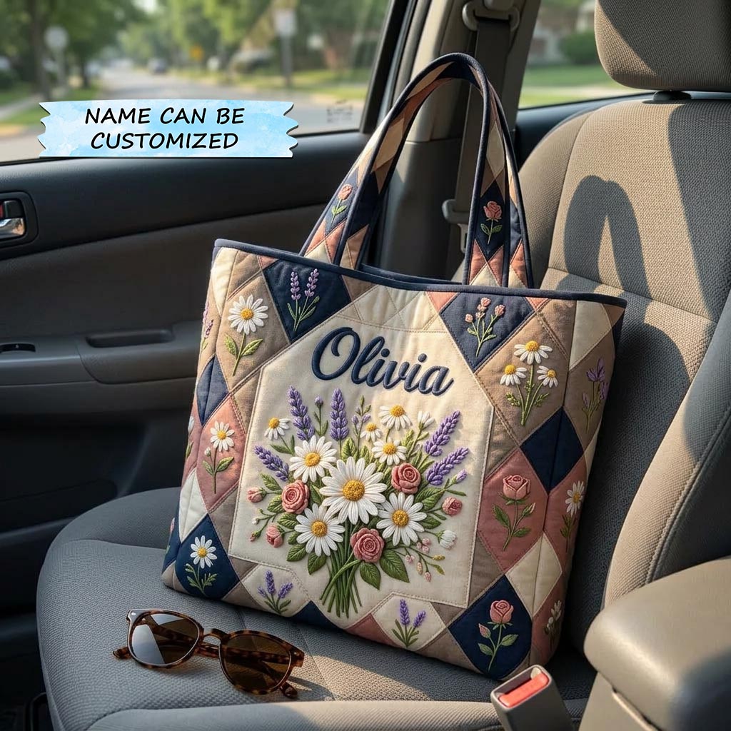 Garden of Love Quilted Tote Bag QTCUZ GFTOMA10384