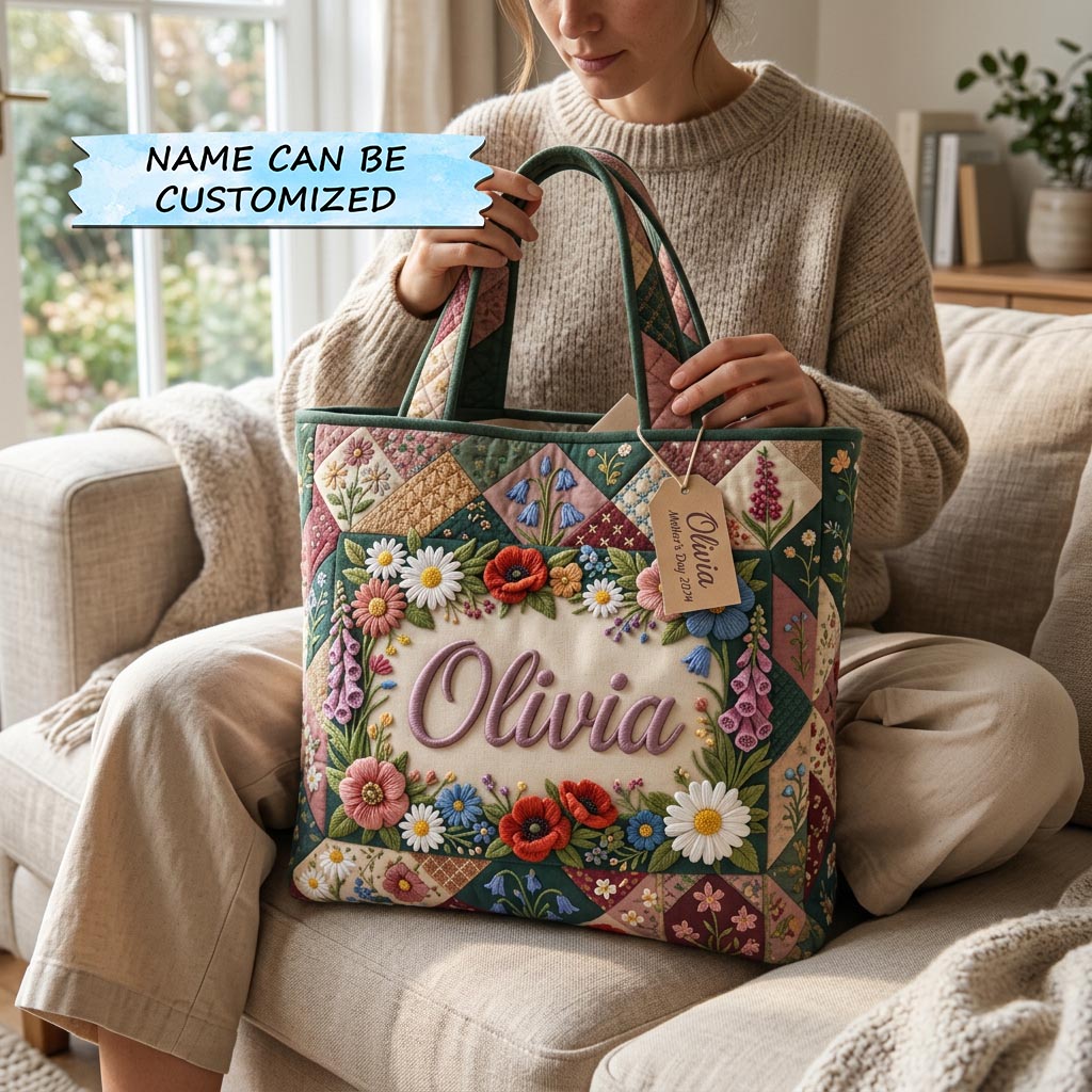 Garden of Love Quilted Tote Bag QTCUZ GFTOMA10387