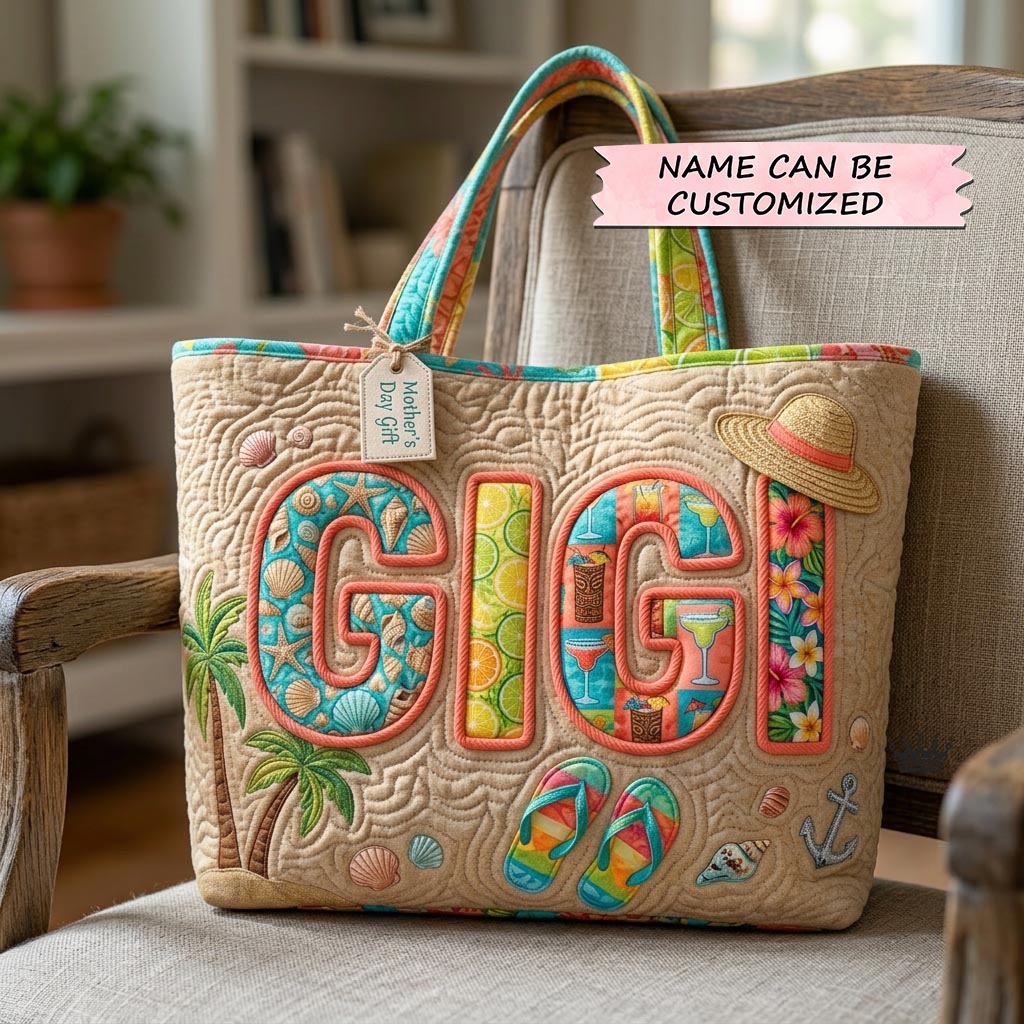Best Mom Ever Quilted Tote Bag QTCUZ GFTOMA10443