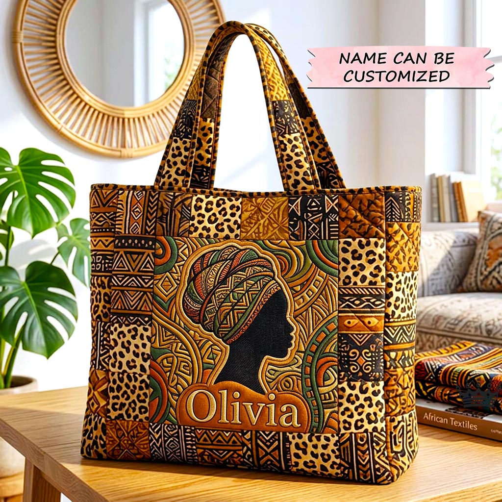 Majestic Melanin Quilted Tote Bag QTCUZ GFTOMA10529