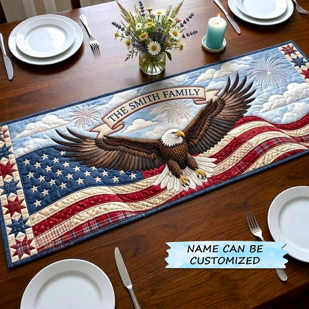 America 250th Anniversary Quilted Table Runner QTCUZ GFTOMA10766