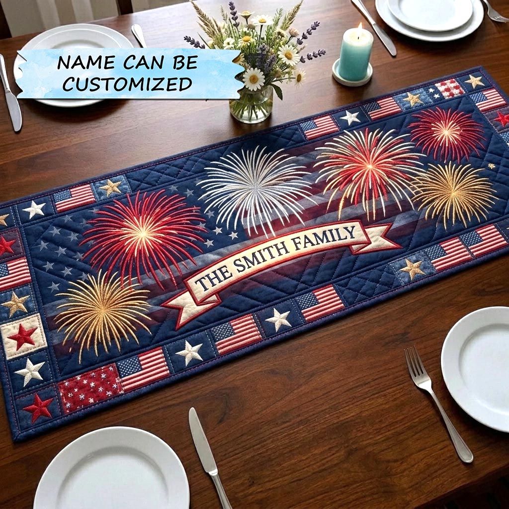 America 250th Anniversary Quilted Table Runner QTCUZ GFTOMA10767