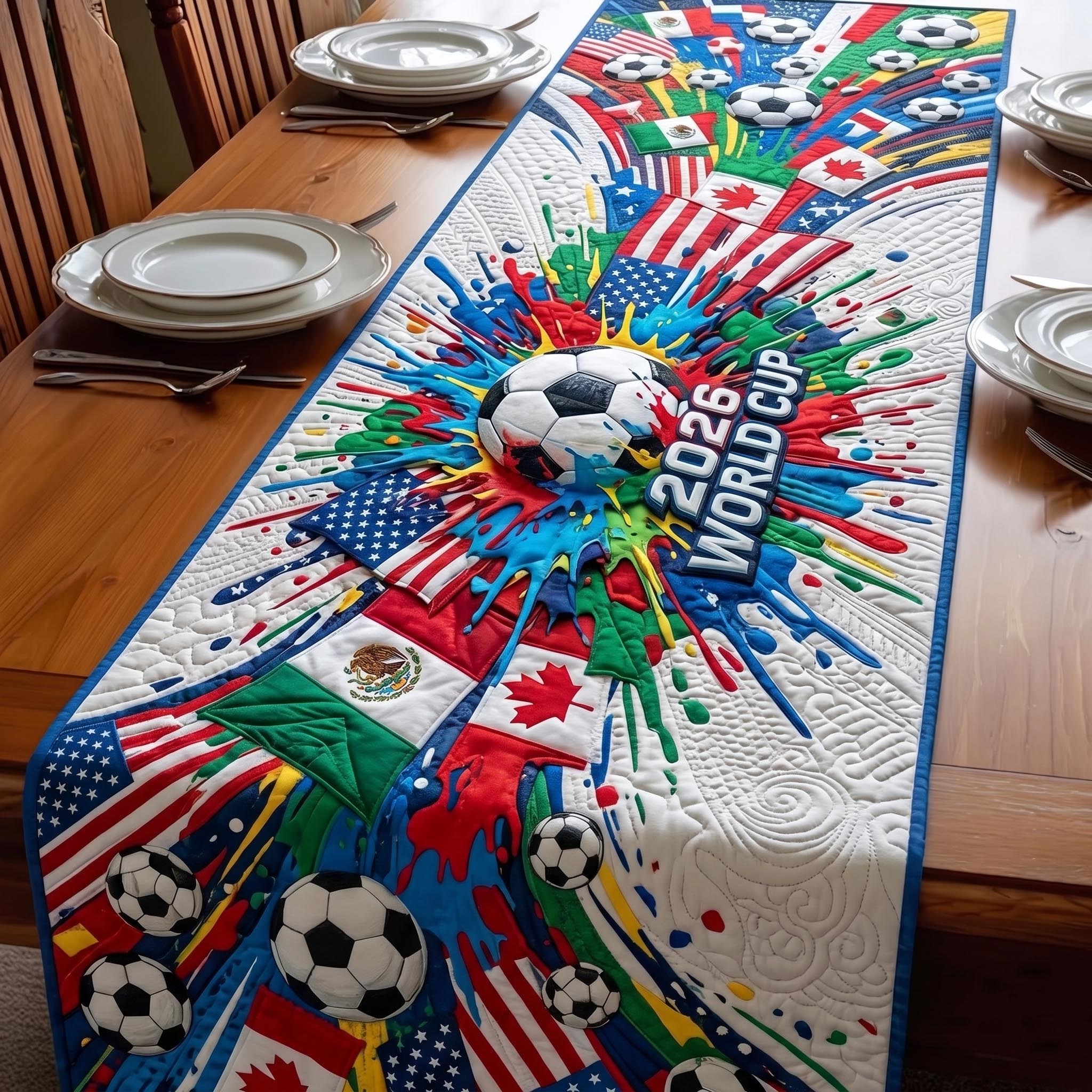 Global Match Quilted Table Runner GFTOMA11034