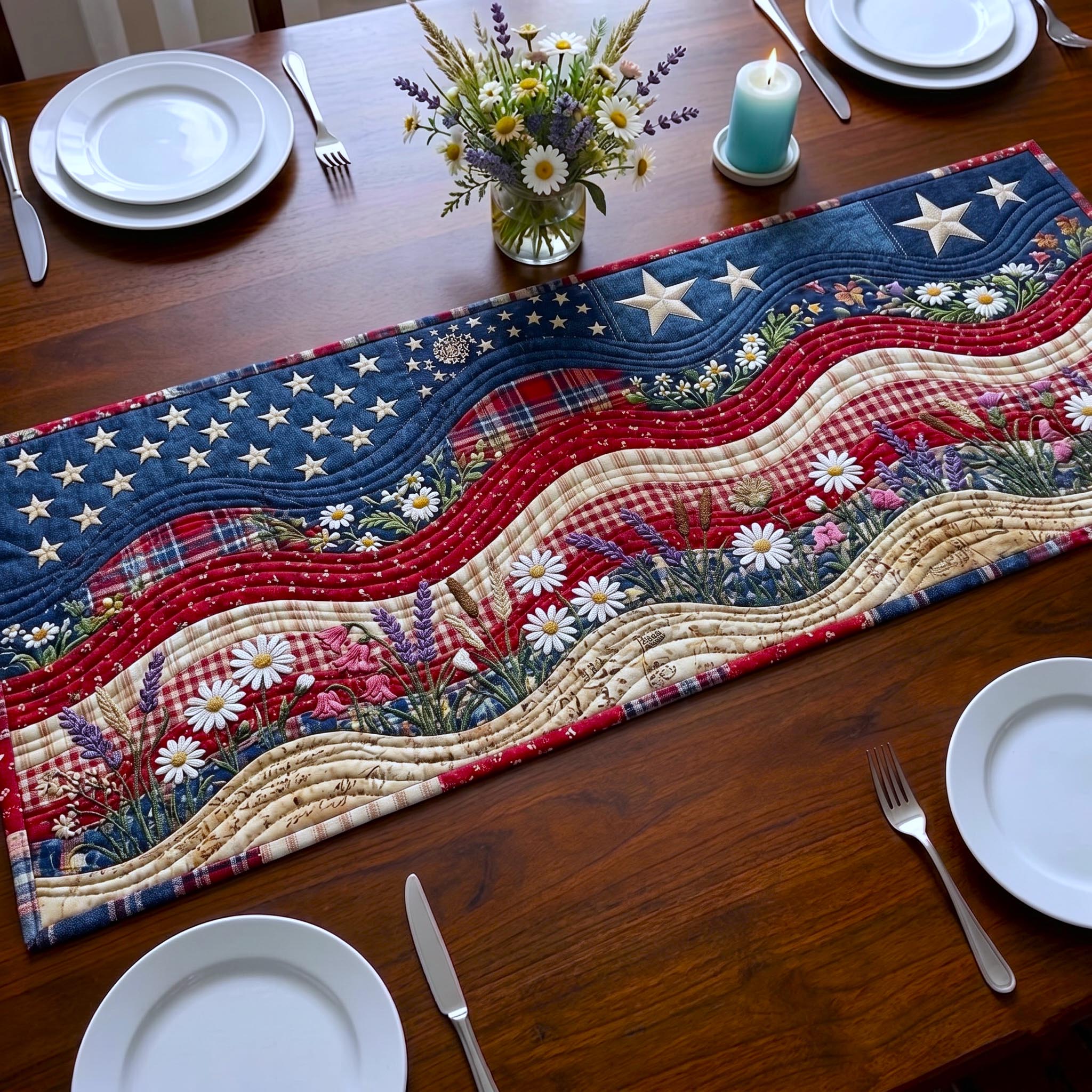 Heritage Floral Quilted Table Runner GFTOMA11146