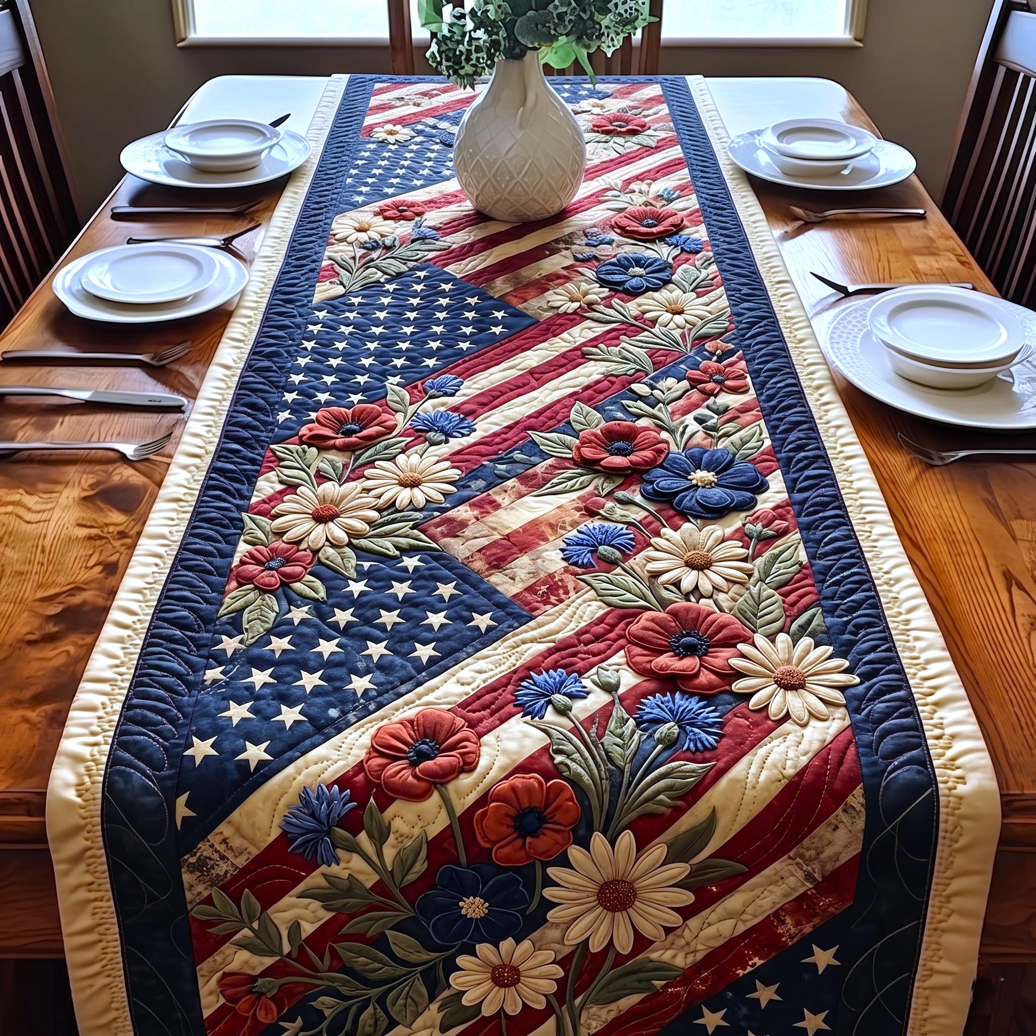 Heritage Floral Quilted Table Runner GFTOMA11149