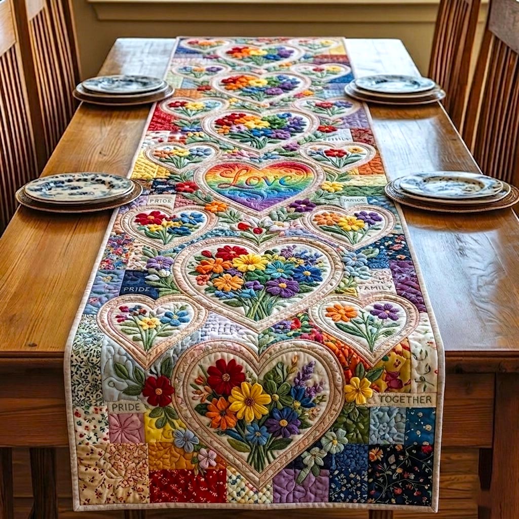 Love is Pride Quilted Table Runner GFTOMA11154