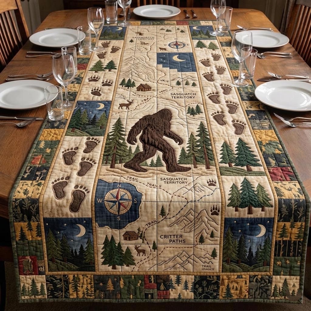 Mystic Sasquatch Quilted Table Runner GFTOMA11278