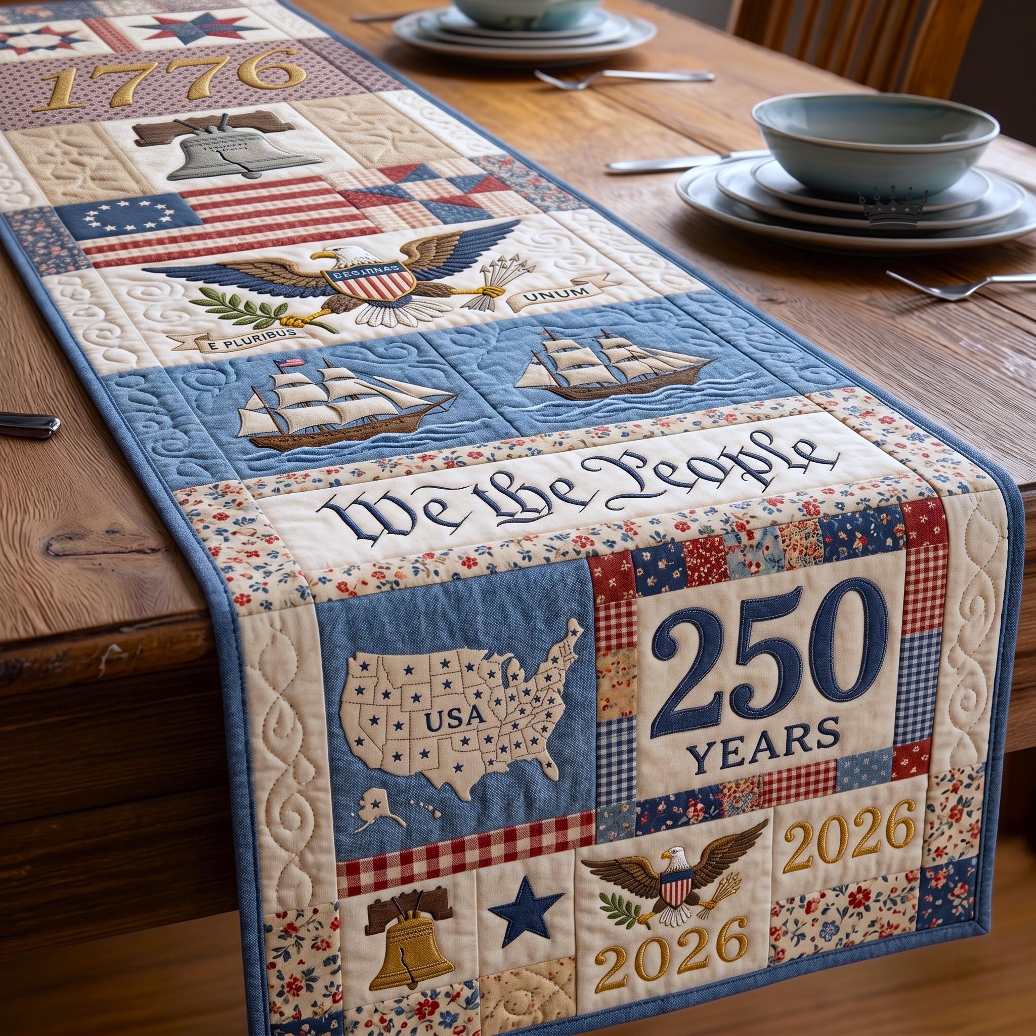Heritage Patch Quilted Table Runner GFTOMA11290