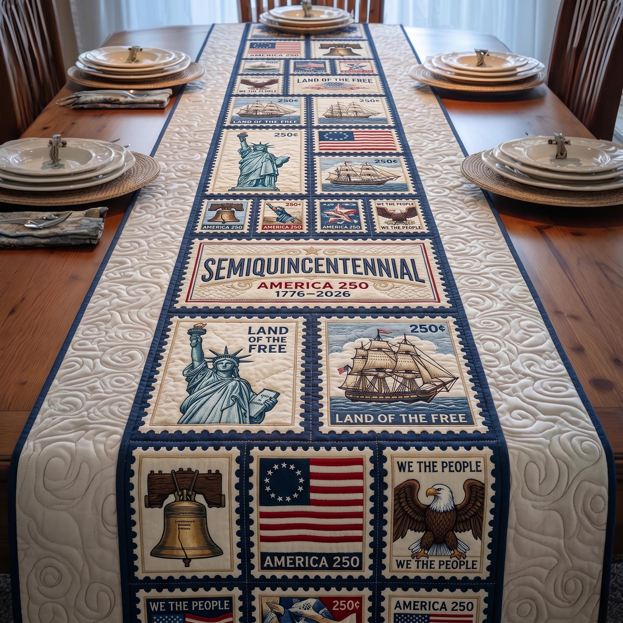 Heritage Patch Quilted Table Runner GFTOMA11292